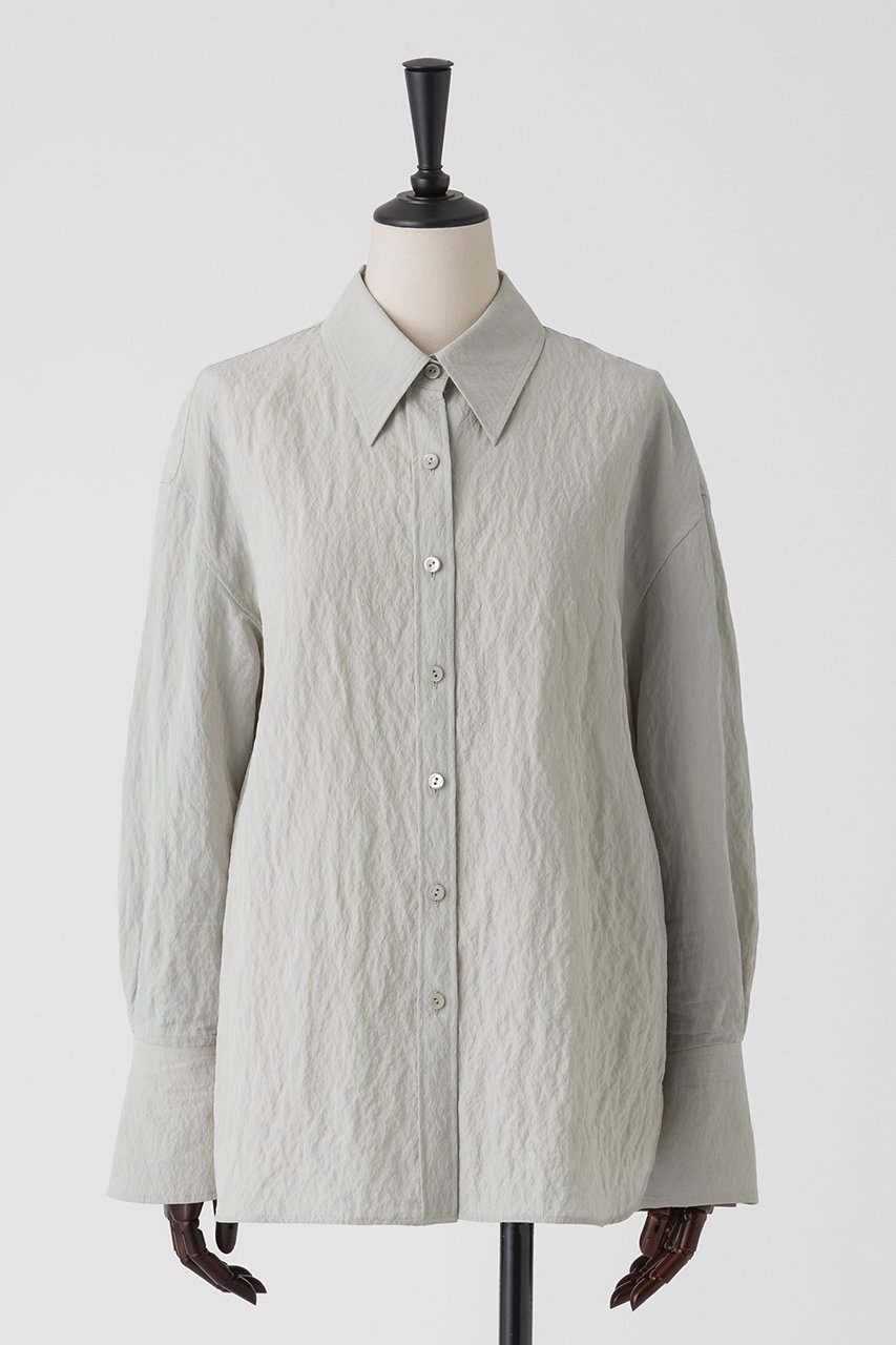 【オーヴィル/EAUVIRE】のシルクナイロンシャツ インテリア・キッズ・メンズ・レディースファッション・服の通販 founy(ファニー) ファッション Fashion レディースファッション Fashion for Women トップス・カットソー Cut & Sew Tops シャツ・ブラウス・オフィスカジュアル Elegant Blouses & Button-Ups インナー Innerwear シルク Silk, 100% Silk シンプル Simple, Minimal ジャケット Jacket, Outerwear スリーブ Sleeve, Long Sleeve / Short Sleeve ロング Long, Long-Length ワッシャー Washer, Crinkled Finish 新作・新入荷 New Arrivals / New In ライトグレー|ID: prp329100004874026 ipo3291000000036354609