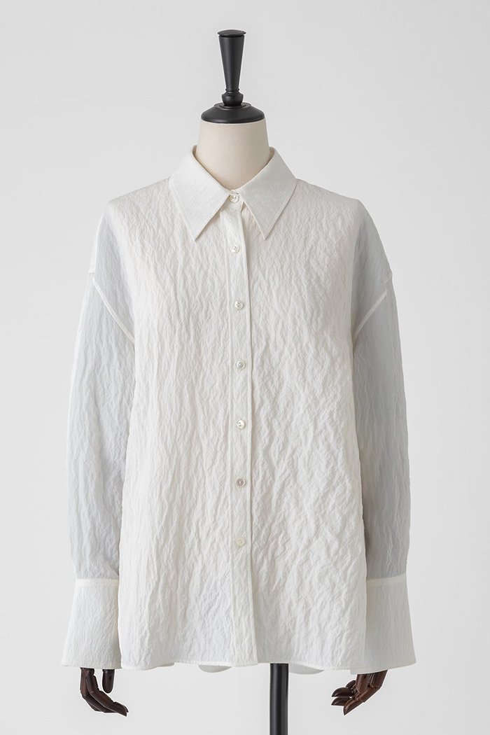 【オーヴィル/EAUVIRE】のシルクナイロンシャツ インテリア・キッズ・メンズ・レディースファッション・服の通販 founy(ファニー) https://founy.com/ ファッション Fashion レディースファッション Fashion for Women トップス・カットソー Cut & Sew Tops シャツ・ブラウス・オフィスカジュアル Elegant Blouses & Button-Ups インナー Innerwear シルク Silk, 100% Silk シンプル Simple, Minimal ジャケット Jacket, Outerwear スリーブ Sleeve, Long Sleeve / Short Sleeve ロング Long, Long-Length ワッシャー Washer, Crinkled Finish 新作・新入荷 New Arrivals / New In |ID: prp329100004874027 ipo3291000000036354605