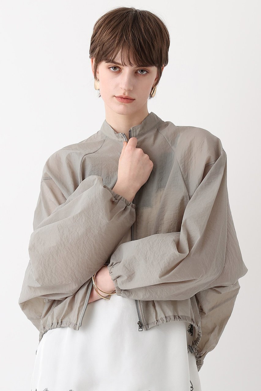 【アルアバイル/allureville】のトランスペアレントコクーンブルゾン インテリア・キッズ・メンズ・レディースファッション・服の通販 founy(ファニー) 　ファッション　Fashion　レディースファッション　Fashion for Women　アウター　Coat / Outerwear Collection　レディースジャケット・軽アウター　Jackets　ブルゾンジャケット・スポーティアウター　Blouson Jackets　ジャケット　Jacket, Outerwear　ストレッチ　Stretch, Stretchy Fabric　スリーブ　Sleeve, Long Sleeve / Short Sleeve　トレンド　Trend, Trending Now　ドローコード　Drawcord, Drawstring Cord　バランス　Balance, Style Balance　フォルム　Silhouette, Form　ブルゾン　Blouson, Bomber Jacket　再入荷　Restock / Back in Stock　カーキ|ID: prp329100004874033 ipo3291000000036949258