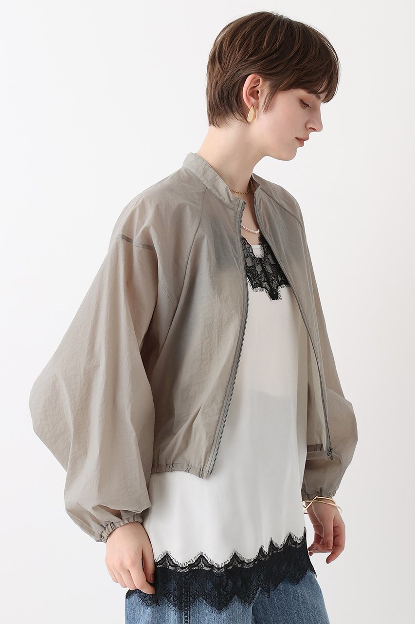 【アルアバイル/allureville】のトランスペアレントコクーンブルゾン 人気、トレンドファッション・服の通販 founy(ファニー) 　ファッション　Fashion　レディースファッション　Fashion for Women　アウター　Coat / Outerwear Collection　レディースジャケット・軽アウター　Jackets　ブルゾンジャケット・スポーティアウター　Blouson Jackets　ジャケット　Jacket, Outerwear　ストレッチ　Stretch, Stretchy Fabric　スリーブ　Sleeve, Long Sleeve / Short Sleeve　トレンド　Trend, Trending Now　ドローコード　Drawcord, Drawstring Cord　バランス　Balance, Style Balance　フォルム　Silhouette, Form　ブルゾン　Blouson, Bomber Jacket　再入荷　Restock / Back in Stock　other-3|ID: prp329100004874033 ipo3291000000037213589