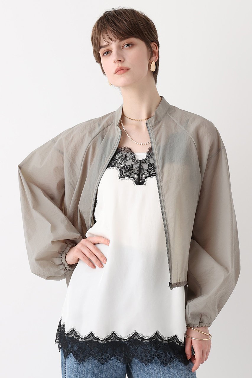 【アルアバイル/allureville】のトランスペアレントコクーンブルゾン 人気、トレンドファッション・服の通販 founy(ファニー) 　ファッション　Fashion　レディースファッション　Fashion for Women　アウター　Coat / Outerwear Collection　レディースジャケット・軽アウター　Jackets　ブルゾンジャケット・スポーティアウター　Blouson Jackets　ジャケット　Jacket, Outerwear　ストレッチ　Stretch, Stretchy Fabric　スリーブ　Sleeve, Long Sleeve / Short Sleeve　トレンド　Trend, Trending Now　ドローコード　Drawcord, Drawstring Cord　バランス　Balance, Style Balance　フォルム　Silhouette, Form　ブルゾン　Blouson, Bomber Jacket　再入荷　Restock / Back in Stock　other-6|ID: prp329100004874033 ipo3291000000037213592