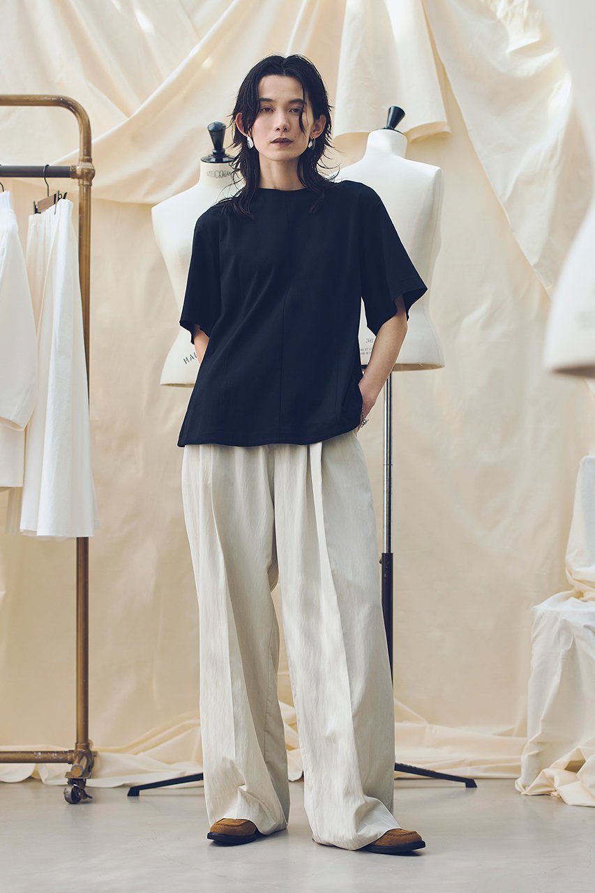 【アルアバイル/allureville】のスムースタックスリーブTシャツ インテリア・キッズ・メンズ・レディースファッション・服の通販 founy(ファニー) ファッション Fashion レディースファッション Fashion for Women トップス・カットソー Cut & Sew Tops シャツ・ブラウス・オフィスカジュアル Elegant Blouses & Button-Ups ロングTシャツ・Tシャツ Longline T-Shirts & Tees カットソー・ベーシックTシャツ Cut-and-Sewn Tops / Stretch Tees & Basics エレガント 上品 Elegant コンパクト Compact, Small Size ショート Short, Short Length ストレッチ Stretch, Stretchy Fabric スリーブ Sleeve, Long Sleeve / Short Sleeve フェミニン Feminine, Girly 新作・新入荷 New Arrivals / New In ブラック|ID: prp329100004874037 ipo3291000000036354685