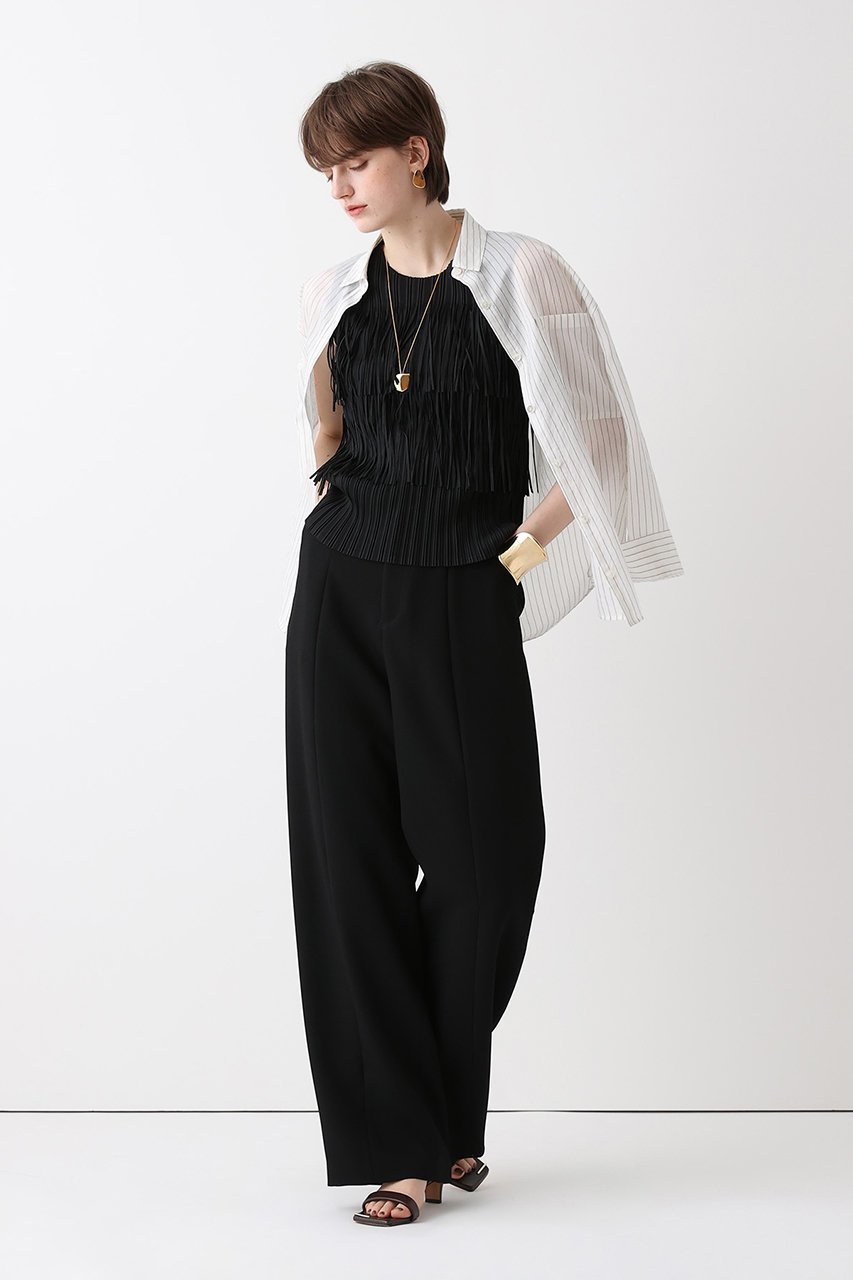 【アルアバイル/allureville】のプリーツフリンジプルオーバー 人気、トレンドファッション・服の通販 founy(ファニー) ファッション Fashion レディースファッション Fashion for Women トップス・カットソー Cut & Sew Tops キャミソール&ノースリーブ Camisoles & Sleeveless Tops シャツ・ブラウス・オフィスカジュアル Elegant Blouses & Button-Ups ロングTシャツ・Tシャツ Longline T-Shirts & Tees カジュアルプルオーバー・ニットトップス Pullovers & Knit Tops / Casual Pullovers カットソー・ベーシックTシャツ Cut-and-Sewn Tops / Stretch Tees & Basics キャミソール Camisole, Spaghetti Strap Top シンプル Simple, Minimal タンク Tank Top, Sleeveless Top バランス Balance, Style Balance フリンジ Fringe, Tassel プリーツ Pleats, Pleated ランダム Random, Irregular 新作・新入荷 New Arrivals / New In other-5|ID: prp329100004874039 ipo3291000000036354706