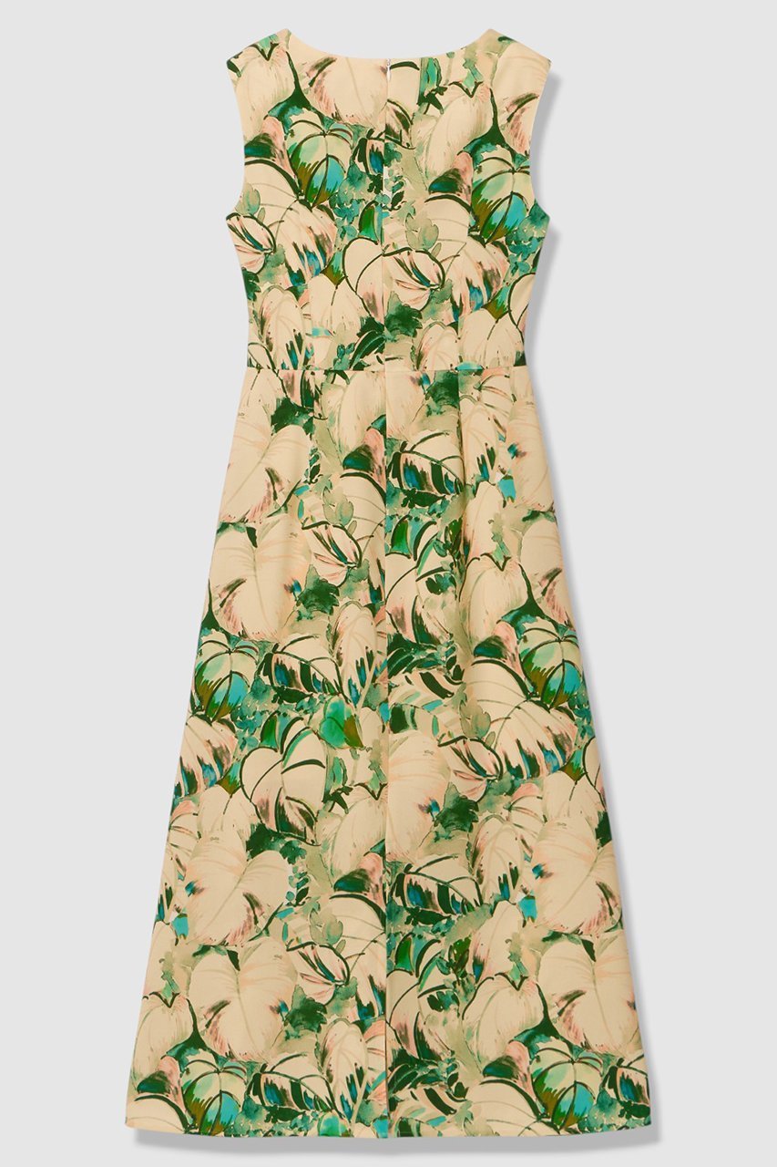 【アルアバイル/allureville】のボタニカルプリントワンピース 人気、トレンドファッション・服の通販 founy(ファニー) 　ファッション　Fashion　レディースファッション　Fashion for Women　ワンピース　Dresses　チュニック　Tunic Tops & Dresses　シンプル　Simple, Minimal　チュニック　Tunic, Long Top　ドレス　Dress, One-Piece　フォルム　Silhouette, Form　フロント　Front, Front Design　プリント　Print, Printed Pattern　ボタニカル　Botanical, Floral Pattern　リボン　Ribbon, Bow　ロング　Long, Long-Length　エレガント 上品　Elegant　新作・新入荷　New Arrivals / New In　other-2|ID: prp329100004874050 ipo3291000000036354791