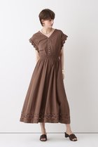 【アルアバイル/allureville】のウェーブレースフレンチスリーブワンピース ブラウン|ID: prp329100004874060 ipo3291000000037239497
