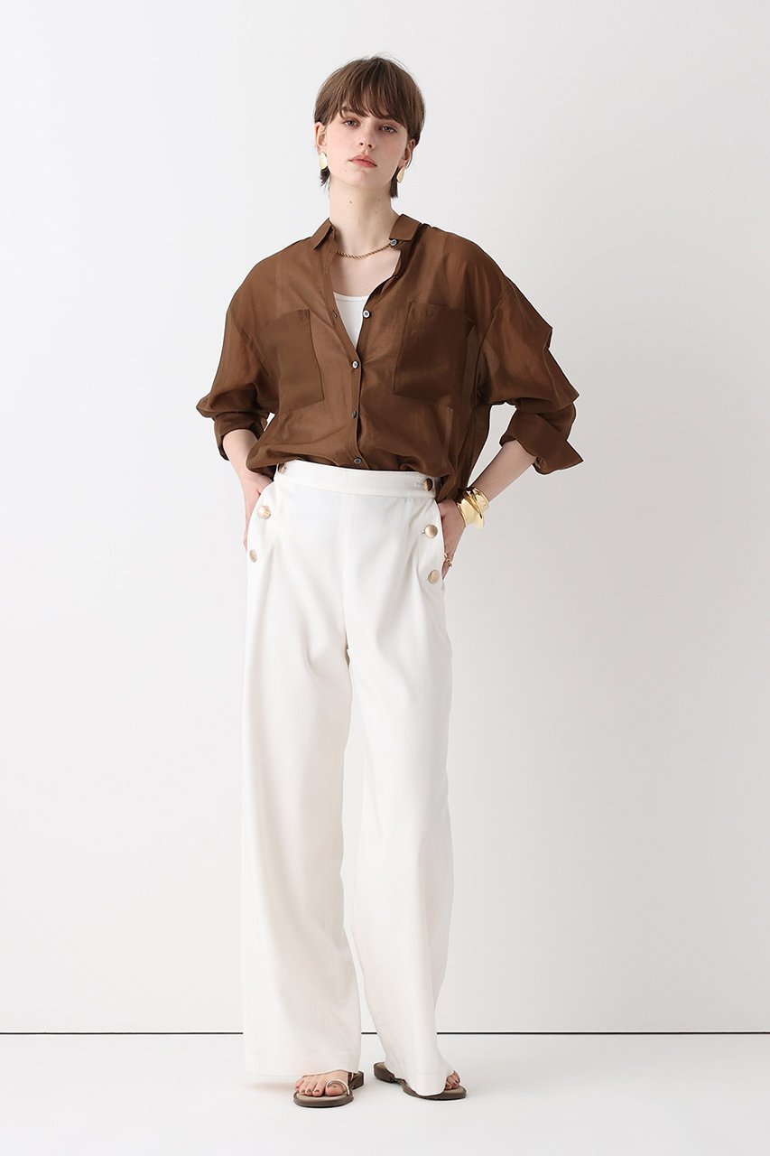 【アルアバイル/allureville】のオーガンシアーシャツ 人気、トレンドファッション・服の通販 founy(ファニー) 　ファッション　Fashion　レディースファッション　Fashion for Women　トップス・カットソー　Cut & Sew Tops　シャツ・ブラウス・オフィスカジュアル　Elegant Blouses & Button-Ups　インナー　Innerwear　カーディガン　Cardigan, Knitwear　スリーブ　Sleeve, Long Sleeve / Short Sleeve　タンク　Tank Top, Sleeveless Top　ロング　Long, Long-Length　エレガント 上品　Elegant　新作・新入荷　New Arrivals / New In　other-2|ID: prp329100004874066 ipo3291000000036354903