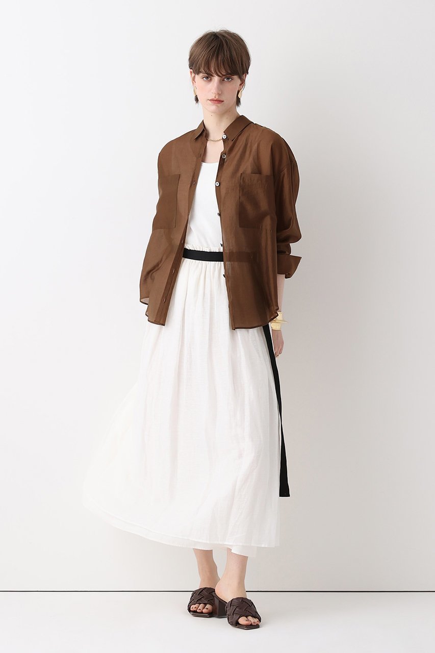 【アルアバイル/allureville】のオーガンシアーシャツ 人気、トレンドファッション・服の通販 founy(ファニー) 　ファッション　Fashion　レディースファッション　Fashion for Women　トップス・カットソー　Cut & Sew Tops　シャツ・ブラウス・オフィスカジュアル　Elegant Blouses & Button-Ups　インナー　Innerwear　カーディガン　Cardigan, Knitwear　スリーブ　Sleeve, Long Sleeve / Short Sleeve　タンク　Tank Top, Sleeveless Top　ロング　Long, Long-Length　エレガント 上品　Elegant　新作・新入荷　New Arrivals / New In　other-3|ID: prp329100004874066 ipo3291000000036354905