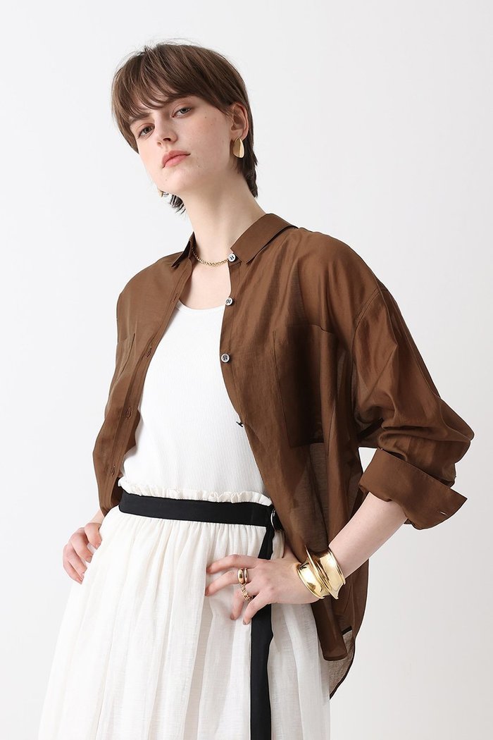 【アルアバイル/allureville】のオーガンシアーシャツ インテリア・キッズ・メンズ・レディースファッション・服の通販 founy(ファニー) https://founy.com/ ファッション Fashion レディースファッション Fashion for Women トップス・カットソー Cut & Sew Tops シャツ・ブラウス・オフィスカジュアル Elegant Blouses & Button-Ups インナー Innerwear カーディガン Cardigan, Knitwear スリーブ Sleeve, Long Sleeve / Short Sleeve タンク Tank Top, Sleeveless Top ロング Long, Long-Length エレガント 上品 Elegant 新作・新入荷 New Arrivals / New In |ID: prp329100004874067 ipo3291000000036400272