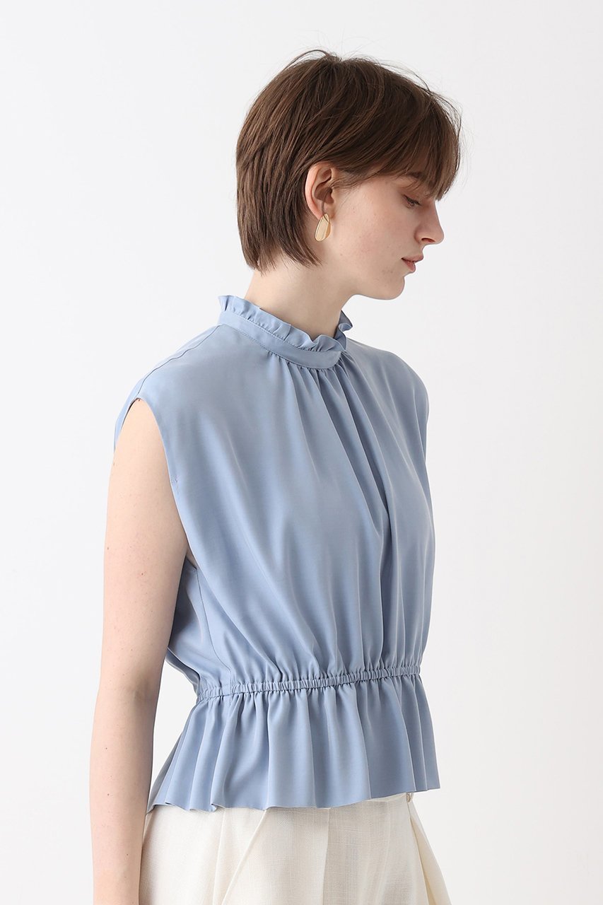 【アルアバイル/allureville】のペプラムヘムフレンチブラウス 人気、トレンドファッション・服の通販 founy(ファニー) 　ファッション　Fashion　レディースファッション　Fashion for Women　トップス・カットソー　Cut & Sew Tops　シャツ・ブラウス・オフィスカジュアル　Elegant Blouses & Button-Ups　キュプラ　Cupro, Eco Fabric　ショート　Short, Short Length　スリーブ　Sleeve, Long Sleeve / Short Sleeve　ペプラム　Peplum, Flared Hem　ヴィンテージ　Vintage Style　エレガント 上品　Elegant　新作・新入荷　New Arrivals / New In　other-3|ID: prp329100004874068 ipo3291000000036354918