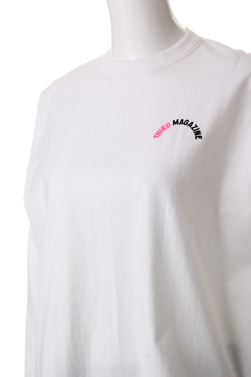 【サードマガジン/THIRD MAGAZINE】のラウンドロゴロングTシャツ 人気、トレンドファッション・服の通販 founy(ファニー) 　ファッション　Fashion　レディースファッション　Fashion for Women　トップス・カットソー　Cut & Sew Tops　シャツ・ブラウス・オフィスカジュアル　Elegant Blouses & Button-Ups　ロングTシャツ・Tシャツ　Longline T-Shirts & Tees　カットソー・ベーシックTシャツ　Cut-and-Sewn Tops / Stretch Tees & Basics　シンプル　Simple, Minimal　スリーブ　Sleeve, Long Sleeve / Short Sleeve　ロング　Long, Long-Length　長袖　Long Sleeve, Full Sleeve　other-5|ID: prp329100004874087 ipo3291000000036355050