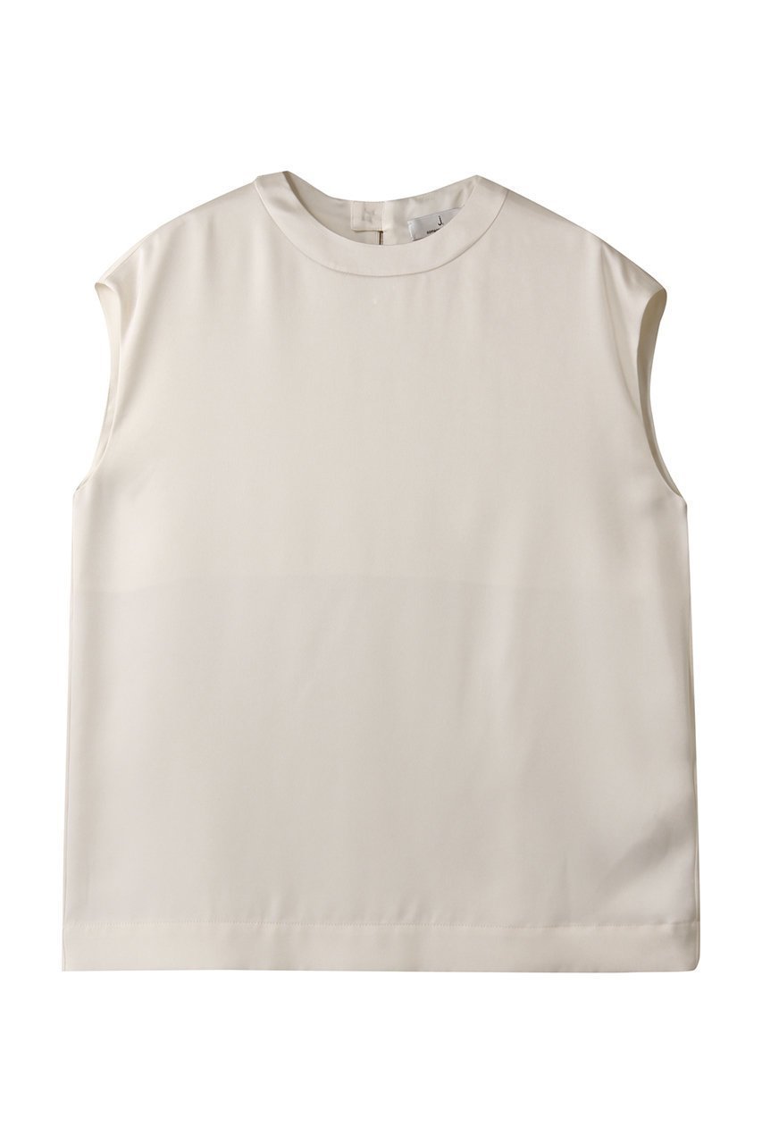 【ジェイドット/j.】のダブルサテンスリーブレスブラウス インテリア・キッズ・メンズ・レディースファッション・服の通販 founy(ファニー) 　ファッション　Fashion　レディースファッション　Fashion for Women　トップス・カットソー　Cut & Sew Tops　キャミソール&ノースリーブ　Camisoles & Sleeveless Tops　シャツ・ブラウス・オフィスカジュアル　Elegant Blouses & Button-Ups　おすすめ　Recommended / Our Picks　インナー　Innerwear　エレガント 上品　Elegant　シンプル　Simple, Minimal　ジャケット　Jacket, Outerwear　セットアップ　Set-Up, Coordinated Outfit　ノースリーブ　Sleeveless, No-Sleeve　ファブリック　Fabric, Textile　ブルゾン　Blouson, Bomber Jacket　オフホワイト|ID: prp329100004874093 ipo3291000000036355094