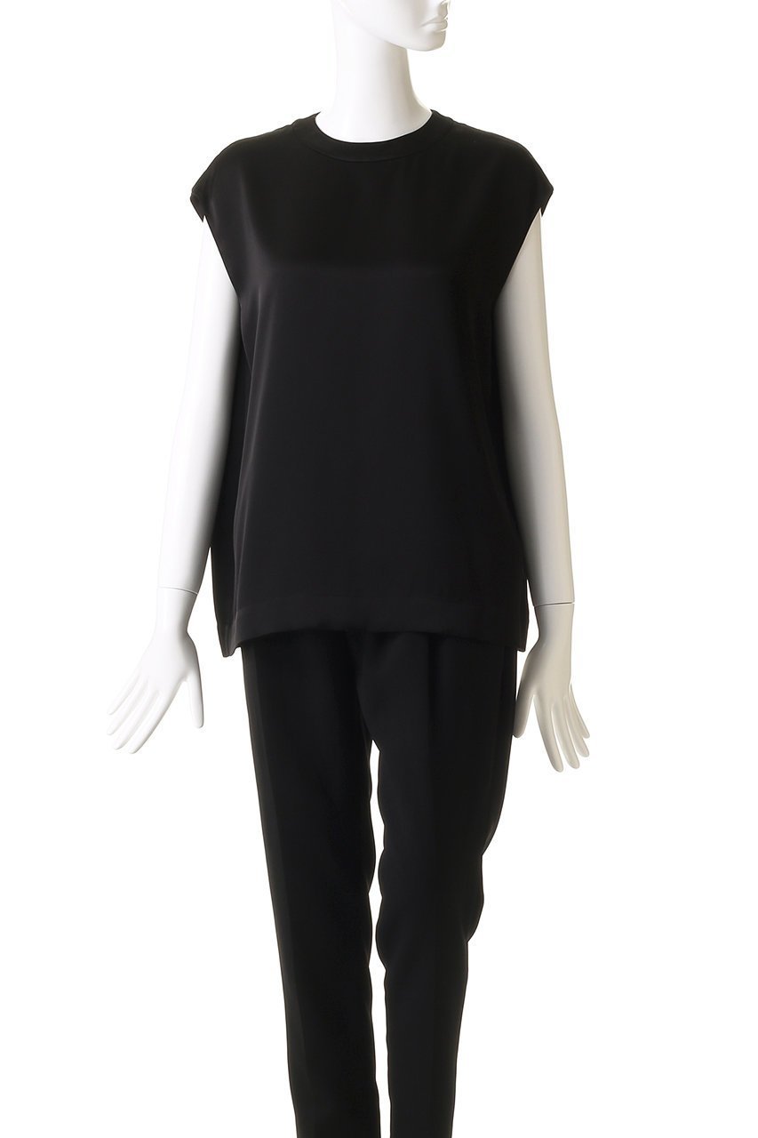 【ジェイドット/j.】のダブルサテンスリーブレスブラウス 人気、トレンドファッション・服の通販 founy(ファニー) 　ファッション　Fashion　レディースファッション　Fashion for Women　トップス・カットソー　Cut & Sew Tops　キャミソール&ノースリーブ　Camisoles & Sleeveless Tops　シャツ・ブラウス・オフィスカジュアル　Elegant Blouses & Button-Ups　おすすめ　Recommended / Our Picks　インナー　Innerwear　エレガント 上品　Elegant　シンプル　Simple, Minimal　ジャケット　Jacket, Outerwear　セットアップ　Set-Up, Coordinated Outfit　ノースリーブ　Sleeveless, No-Sleeve　ファブリック　Fabric, Textile　ブルゾン　Blouson, Bomber Jacket　other-2|ID: prp329100004874093 ipo3291000000036355096