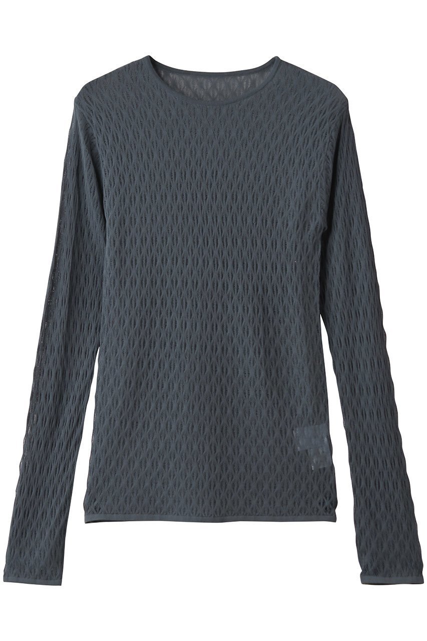 【リムアーク/RIM.ARK】のLace knitting tops/トップス インテリア・キッズ・メンズ・レディースファッション・服の通販 founy(ファウニー) 　ファッション　Fashion　レディースファッション　Fashion for Women　トップス・カットソー　Cut & Sew Tops　ニット　Knit Tops & Sweaters　カジュアルプルオーバー・ニットトップス　Pullovers & Knit Tops / Casual Pullovers　レース　Lace, Lace Fabric　エレガント 上品　Elegant　ダークブルー|ID: prp329100004874107 ipo3291000000036920658