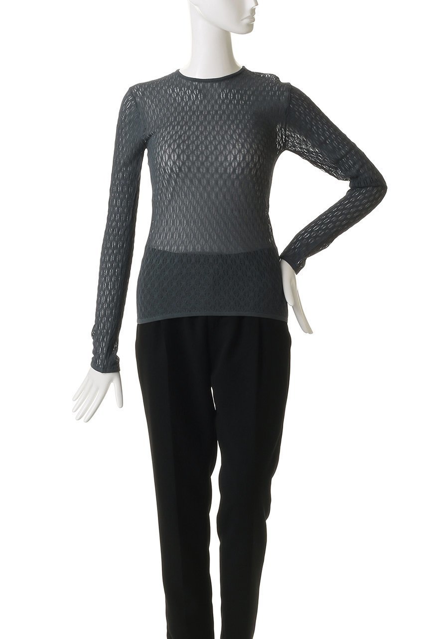 【リムアーク/RIM.ARK】のLace knitting tops/トップス 大人の最旬トレンドファッション＆コーディネート founy(ファウニー) 　ファッション　Fashion　レディースファッション　Fashion for Women　トップス・カットソー　Cut & Sew Tops　ニット　Knit Tops & Sweaters　カジュアルプルオーバー・ニットトップス　Pullovers & Knit Tops / Casual Pullovers　レース　Lace, Lace Fabric　エレガント 上品　Elegant　other-2|ID: prp329100004874107 ipo3291000000036920662