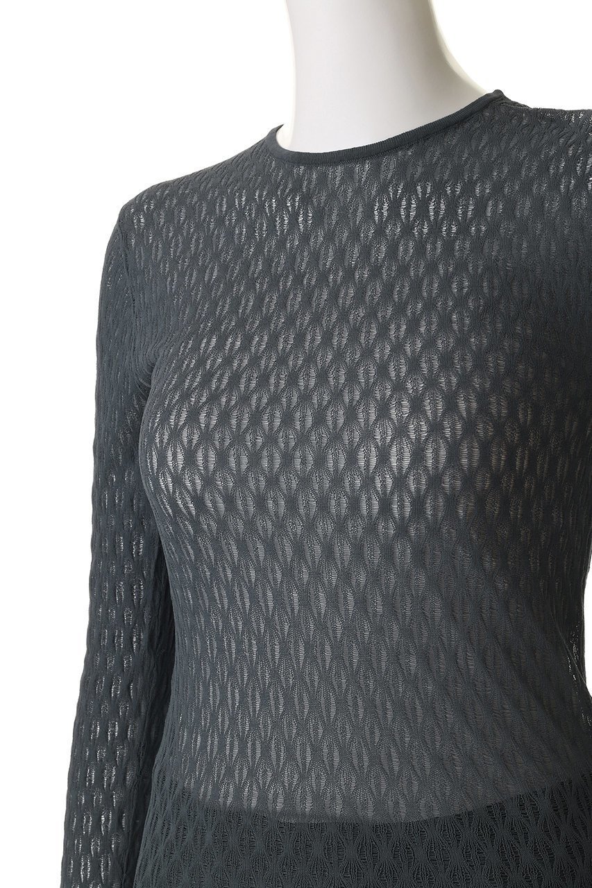 【リムアーク/RIM.ARK】のLace knitting tops/トップス 大人の最旬トレンドファッション＆コーディネート founy(ファウニー) 　ファッション　Fashion　レディースファッション　Fashion for Women　トップス・カットソー　Cut & Sew Tops　ニット　Knit Tops & Sweaters　カジュアルプルオーバー・ニットトップス　Pullovers & Knit Tops / Casual Pullovers　レース　Lace, Lace Fabric　エレガント 上品　Elegant　other-5|ID: prp329100004874107 ipo3291000000036920668