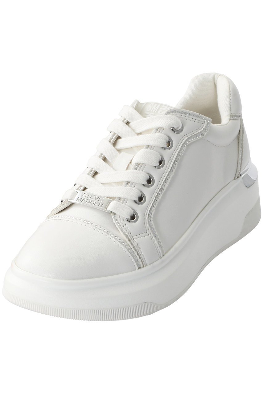 【スティーブマデン/STEVE MADDEN】のGALVANIZE クラシカルスニーカー インテリア・キッズ・メンズ・レディースファッション・服の通販 founy(ファウニー) 　ファッション　Fashion　レディースファッション　Fashion for Women　クラシカル　Classical, Vintage-Inspired　クラシック　Classic, Timeless Style　シンプル　Simple, Minimal　ストーン　Stone, Gem-Like　スニーカー　Sneakers, Trainers　フォルム　Silhouette, Form　エレガント 上品　Elegant　厚底　Platform Shoes　ホワイト|ID: prp329100004874148 ipo3291000000036355516