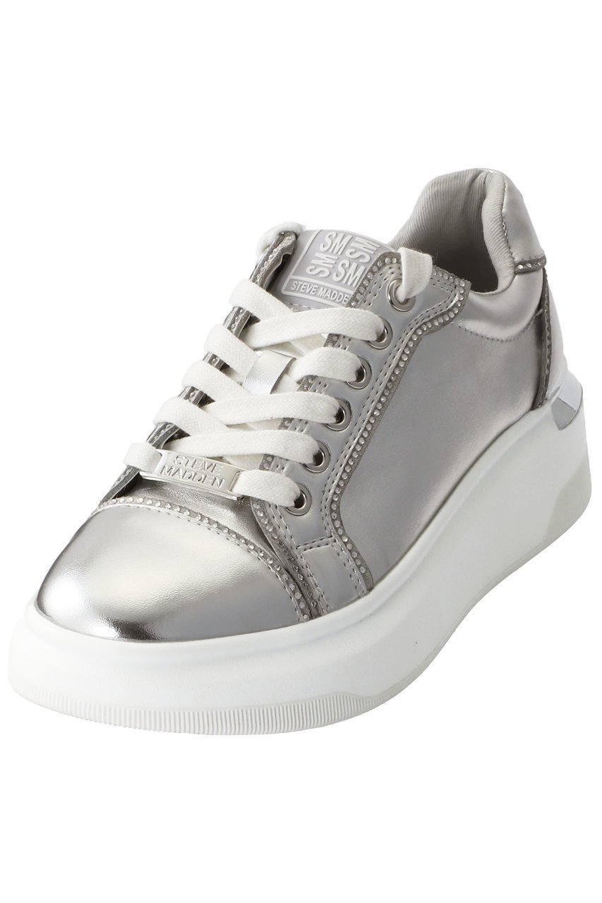 【スティーブマデン/STEVE MADDEN】のGALVANIZE クラシカルスニーカー インテリア・キッズ・メンズ・レディースファッション・服の通販 founy(ファウニー) 　ファッション　Fashion　レディースファッション　Fashion for Women　クラシカル　Classical, Vintage-Inspired　クラシック　Classic, Timeless Style　シンプル　Simple, Minimal　ストーン　Stone, Gem-Like　スニーカー　Sneakers, Trainers　フォルム　Silhouette, Form　エレガント 上品　Elegant　厚底　Platform Shoes　シルバー|ID: prp329100004874148 ipo3291000000036355517