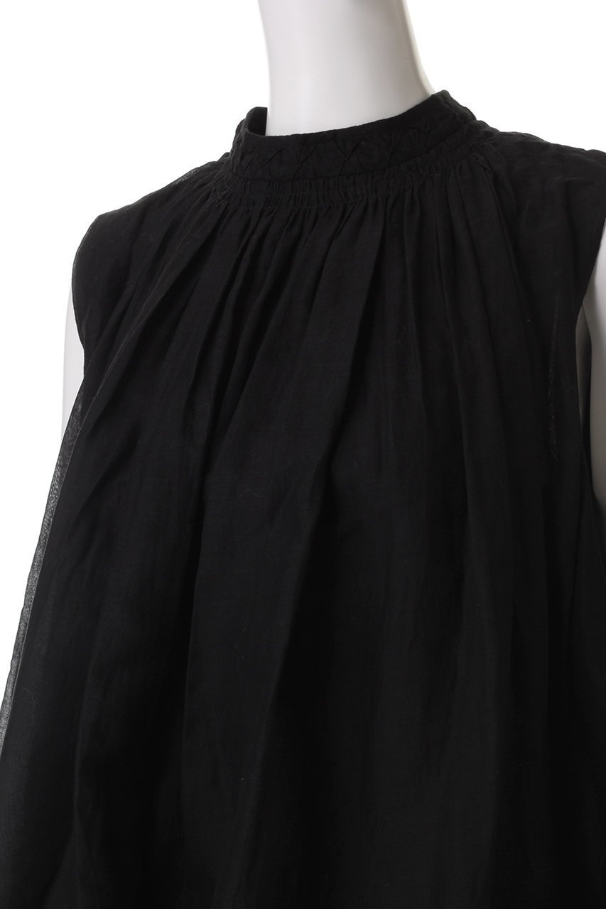 【マリリンムーン/MARILYN MOON】のタックテクニックシアーコットンフレアブラウス 人気、トレンドファッション・服の通販 founy(ファニー) 　ファッション　Fashion　レディースファッション　Fashion for Women　トップス・カットソー　Cut & Sew Tops　キャミソール&ノースリーブ　Camisoles & Sleeveless Tops　シャツ・ブラウス・オフィスカジュアル　Elegant Blouses & Button-Ups　インド　Indian Textile　エレガント 上品　Elegant　ギャザー　Gathered, Ruffled　サテン　Satin, Glossy Fabric　シアー　Sheer, See-Through　デニム　Denim, Jeans Material　ノースリーブ　Sleeveless, No-Sleeve　フレア　Flare, Flared　リゾート　Resort, Vacation Style　リュクス　Luxury, Elegant, High-End, Chic　夏　Summer　other-5|ID: prp329100004874201 ipo3291000000036355941