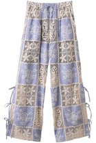 【メゾンスペシャル/MAISON SPECIAL】のEmbroidery Easy Pants/エンブロイダリーイージーパンツ 大人の最旬トレンドファッション＆コーディネート founy(ファウニー) ファッション Fashion レディースファッション Fashion for Women パンツ Pants & Trousers かぎ針 Crochet セットアップ Set-Up, Coordinated Outfit ドッキング Docking, Mixed Material ブロック Block, Solid Block Pattern ベスト Vest, Waistcoat モチーフ Motif, Design Theme リボン Ribbon, Bow ワイド Wide, Wide Fit おすすめ Recommended / Our Picks thumbnail BLU(ブルー)|ID: prp329100004874211 ipo3291000000036356011