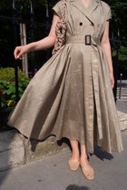 【アロー/aLORS】のRobe marine ”Astrifera” ワンピース 人気、トレンドファッション・服の通販 founy(ファニー) ファッション Fashion レディースファッション Fashion for Women ワンピース Dresses チュニック Tunic Tops & Dresses ギャザー Gathered, Ruffled サテン Satin, Glossy Fabric ダブル Double, Double-Breasted チュニック Tunic, Long Top ドレープ Drape, Draping Fabric プリント Print, Printed Pattern ロング Long, Long-Length 夏 Summer thumbnail ベージュ×アイボリー|ID: prp329100004874282 ipo3291000000036356571