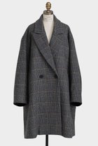 【ヒューエルミュージアム/hueLe Museum】の【hLM】ウールチェックコート グレー|ID: prp329100004874288 ipo3291000000036356626