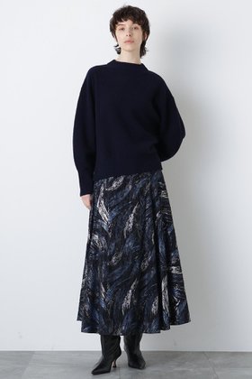 【ヒューエルミュージアム/hueLe Museum】の【hLM】シアージャガードスカート 人気、トレンドファッション・服の通販 founy(ファニー) ファッション Fashion レディースファッション Fashion for Women スカート Skirts ロングスカート Long Skirts / Maxi & Midi Skirts エレガント 上品 Elegant シアー Sheer, See-Through シルク Silk, 100% Silk ジャカード／ジャガード Jacquard, Woven Pattern フェミニン Feminine, Girly フレア Flare, Flared プリント Print, Printed Pattern モダン Modern, Contemporary ロング Long, Long-Length ヴィンテージ Vintage Style |ID:prp329100004874317