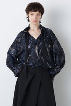 【ヒューエルミュージアム/hueLe Museum】の【hLM】シアージャガードブラウス 人気、トレンドファッション・服の通販 founy(ファニー) ファッション Fashion レディースファッション Fashion for Women トップス・カットソー Cut & Sew Tops シャツ・ブラウス・オフィスカジュアル Elegant Blouses & Button-Ups ギャザー Gathered, Ruffled シアー Sheer, See-Through シルク Silk, 100% Silk シンプル Simple, Minimal ジャカード/ジャガード Jacquard, Woven Pattern スリーブ Sleeve, Long Sleeve / Short Sleeve フェミニン Feminine, Girly プリント Print, Printed Pattern ロング Long, Long-Length ヴィンテージ Vintage Style エレガント 上品 Elegant thumbnail ブラック|ID: prp329100004874318 ipo3291000000036356870