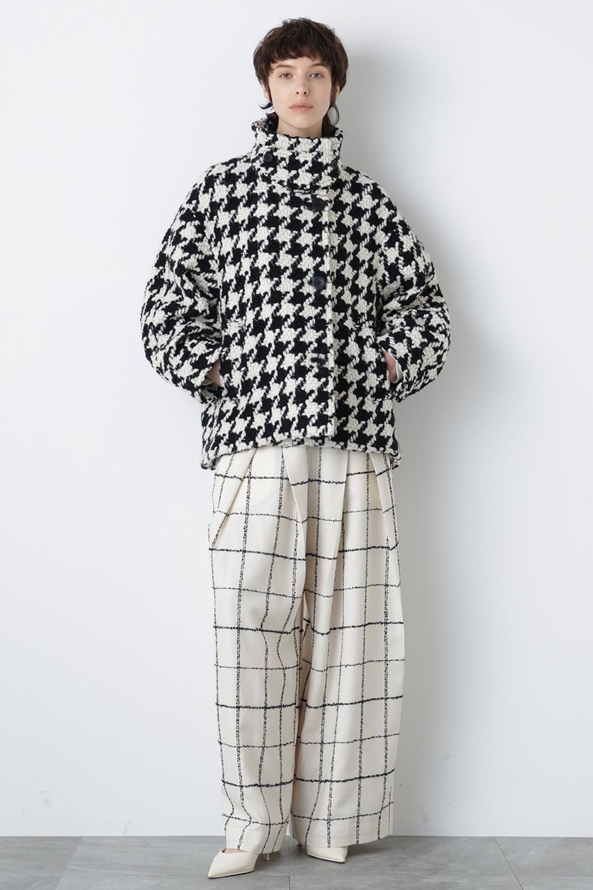 【ヒューエルミュージアム/hueLe Museum】の【hLM】ウールチェックパンツ インテリア・キッズ・メンズ・レディースファッション・服の通販 founy(ファニー) 　ファッション　Fashion　レディースファッション　Fashion for Women　パンツ　Pants & Trousers　シンプル　Simple, Minimal　チェック　Check, Plaid, Tartan　テーパード　Tapered, Tapered Pants　リラックス　Relax, Relaxed Fit　ホワイト|ID: prp329100004874319 ipo3291000000036356880