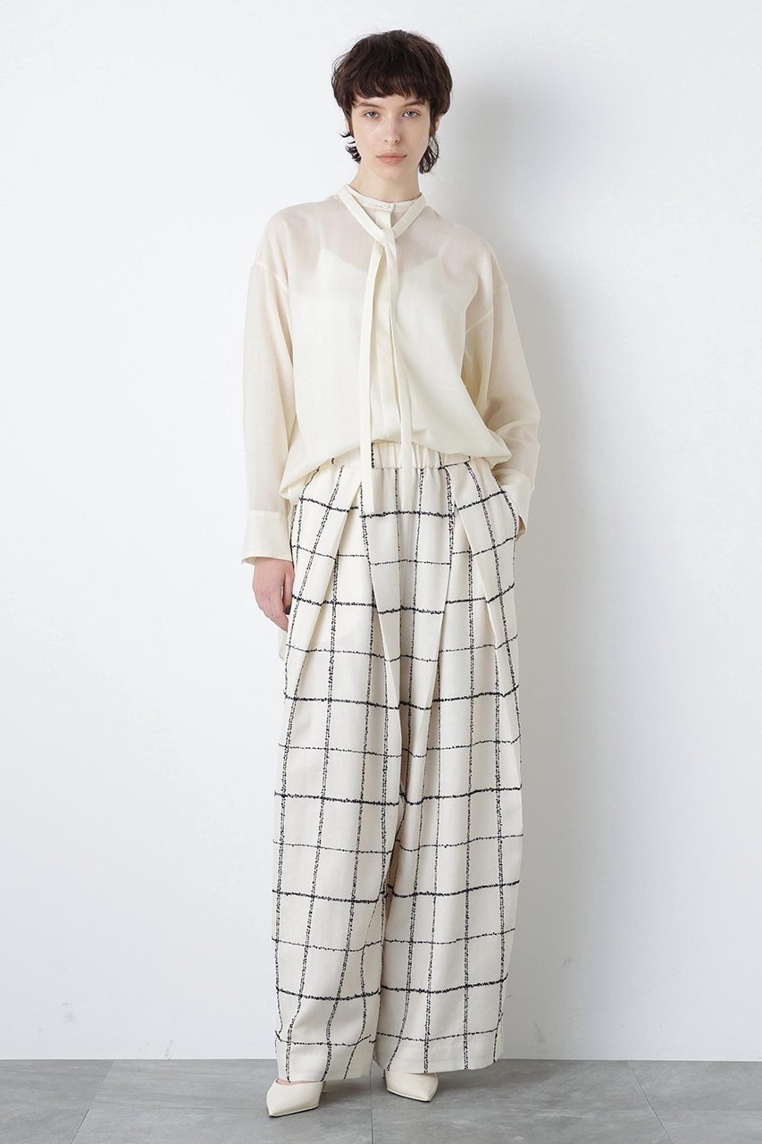 【ヒューエルミュージアム/hueLe Museum】の【hLM】ウールチェックパンツ 人気、トレンドファッション・服の通販 founy(ファニー) 　ファッション　Fashion　レディースファッション　Fashion for Women　パンツ　Pants & Trousers　シンプル　Simple, Minimal　チェック　Check, Plaid, Tartan　テーパード　Tapered, Tapered Pants　リラックス　Relax, Relaxed Fit　other-3|ID: prp329100004874319 ipo3291000000036356882