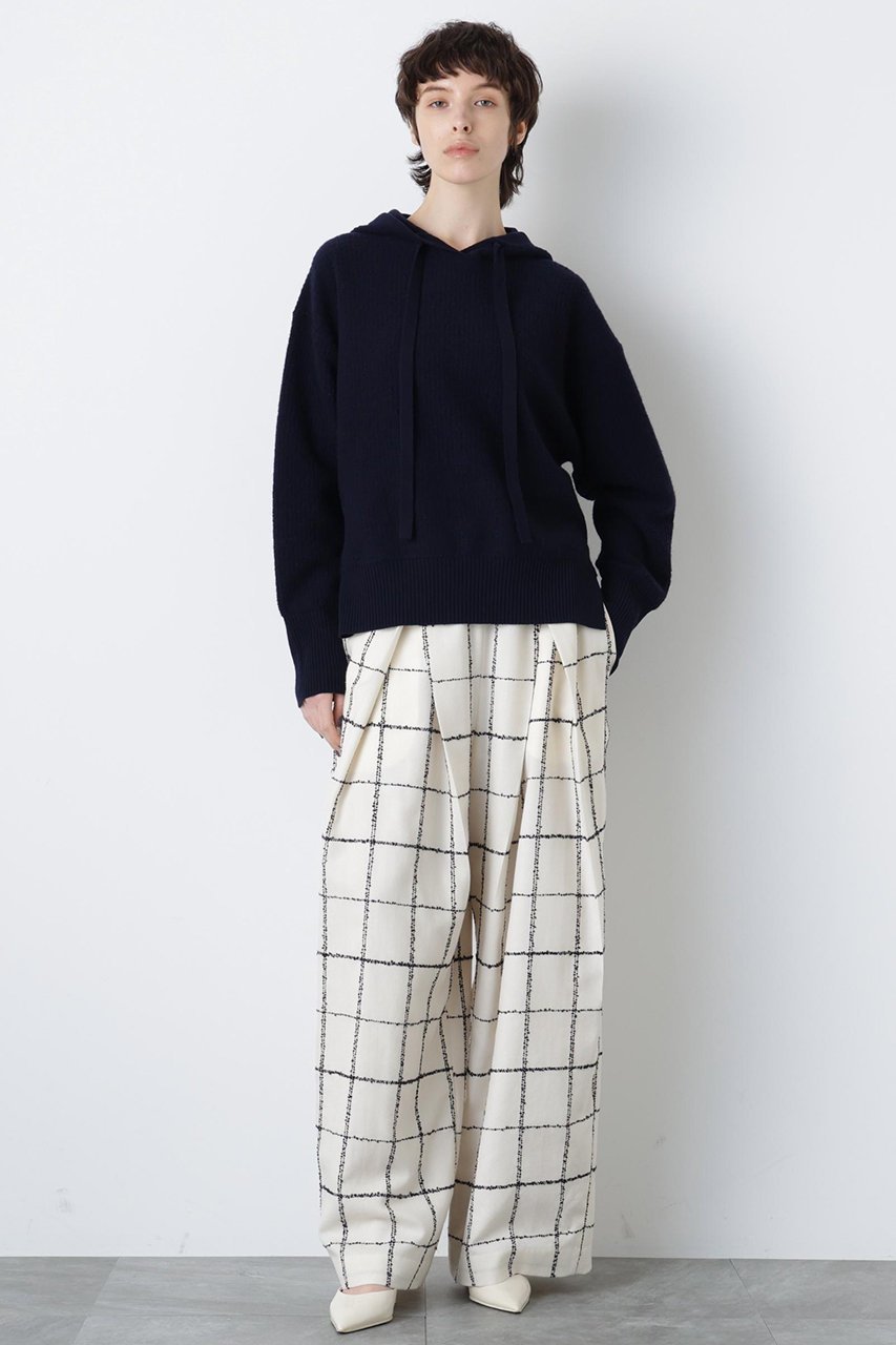 【ヒューエルミュージアム/hueLe Museum】の【hLM】ウールチェックパンツ 人気、トレンドファッション・服の通販 founy(ファニー) 　ファッション　Fashion　レディースファッション　Fashion for Women　パンツ　Pants & Trousers　シンプル　Simple, Minimal　チェック　Check, Plaid, Tartan　テーパード　Tapered, Tapered Pants　リラックス　Relax, Relaxed Fit　other-4|ID: prp329100004874319 ipo3291000000036356883