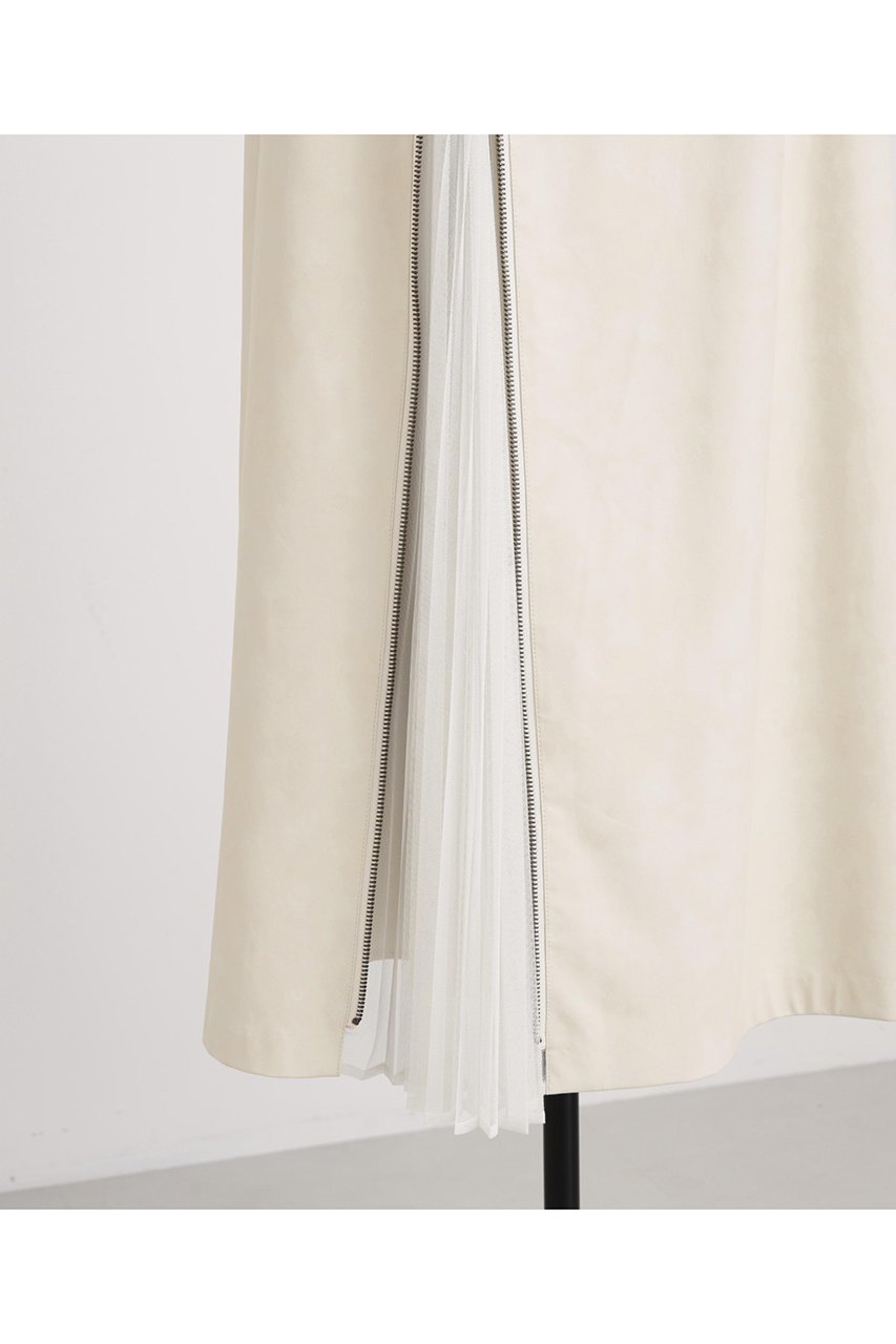 【ヒューエルミュージアム/hueLe Museum】の【STUMBLY】Tulle Combi Leather Like SK 人気、トレンドファッション・服の通販 founy(ファニー) 　ファッション　Fashion　レディースファッション　Fashion for Women　スカート　Skirts　ロングスカート　Long Skirts / Maxi & Midi Skirts　アンティーク　Antique-Inspired　チュール　Tulip, Tulip Motif　フェイクレザー　Faux Leather, PU Leather　プリーツ　Pleats, Pleated　ロング　Long, Long-Length　other-5|ID: prp329100004874325 ipo3291000000036356934