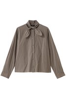 【ミズイロ インド/mizuiro ind】のチェックリボンタイシャツ 人気、トレンドファッション・服の通販 founy(ファニー) ファッション Fashion レディースファッション Fashion for Women トップス・カットソー Cut & Sew Tops シャツ・ブラウス・オフィスカジュアル Elegant Blouses & Button-Ups コンパクト Compact, Small Size ジャケット Jacket, Outerwear スリーブ Sleeve, Long Sleeve / Short Sleeve チェック Check, Plaid, Tartan リボン Ribbon, Bow ロング Long, Long-Length |ID:prp329100004874353