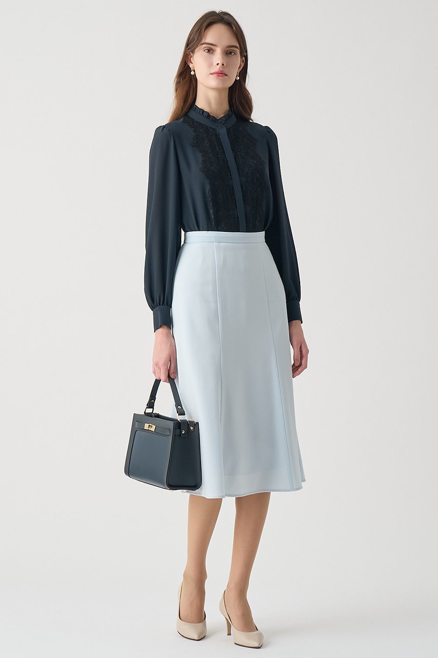 【アナイ/ANAYI】の【Eternal Line 2026】ジョーゼットレースコンビ ブラウス 人気、トレンドファッション・服の通販 founy(ファニー) ファッション Fashion レディースファッション Fashion for Women トップス・カットソー Cut & Sew Tops シャツ・ブラウス・オフィスカジュアル Elegant Blouses & Button-Ups イタリア Italy シフォン Chiffon, Lightweight Fabric ジャケット Jacket, Outerwear ジョーゼット Georgette, Semi-Sheer Fabric スリーブ Sleeve, Long Sleeve / Short Sleeve レース Lace, Lace Fabric ロング Long, Long-Length エレガント 上品 Elegant 再入荷 Restock / Back in Stock other-8|ID: prp329100004874363 ipo3291000000036357211