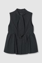 【アナイ/ANAYI】の【Eternal Line 2026】ドットジャガードペプラムジレ ブラウス ブラック|ID: prp329100004874377 ipo3291000000036357305