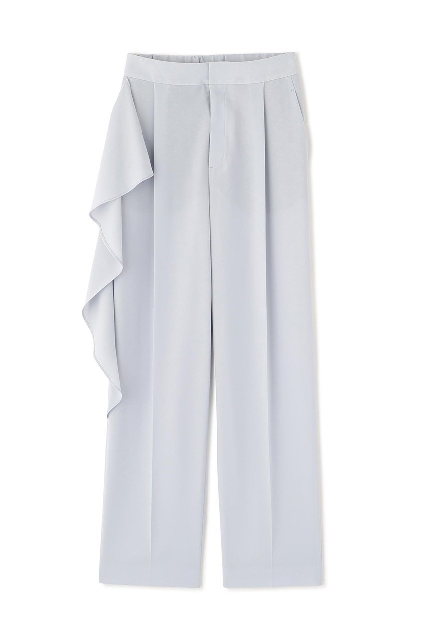 【アドーア/ADORE】のバックサテンジョーゼットパンツ インテリア・キッズ・メンズ・レディースファッション・服の通販 founy(ファウニー) 　ファッション　Fashion　レディースファッション　Fashion for Women　パンツ　Pants & Trousers　バッグ　Bags　アシンメトリー　Asymmetrical Style　サテン　Satin, Glossy Fabric　ジョーゼット　Georgette, Semi-Sheer Fabric　ストレッチ　Stretch, Stretchy Fabric　エレガント 上品　Elegant　ブルー|ID: prp329100004874396 ipo3291000000037174694