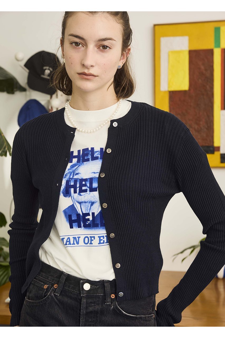 【オブラダ/Oblada】のリブカーディガン 人気、トレンドファッション・服の通販 founy(ファニー) 　ファッション　Fashion　レディースファッション　Fashion for Women　トップス・カットソー　Cut & Sew Tops　ニット　Knit Tops & Sweaters　カーディガン・羽織り　Layered Style Cardigans　おすすめ　Recommended / Our Picks　カーディガン　Cardigan, Knitwear　コンパクト　Compact, Small Size　トレンド　Trend, Trending Now　フィット　Fit, Slim Fit　ワイド　Wide, Wide Fit　other-7|ID: prp329100004874432 ipo3291000000036357753