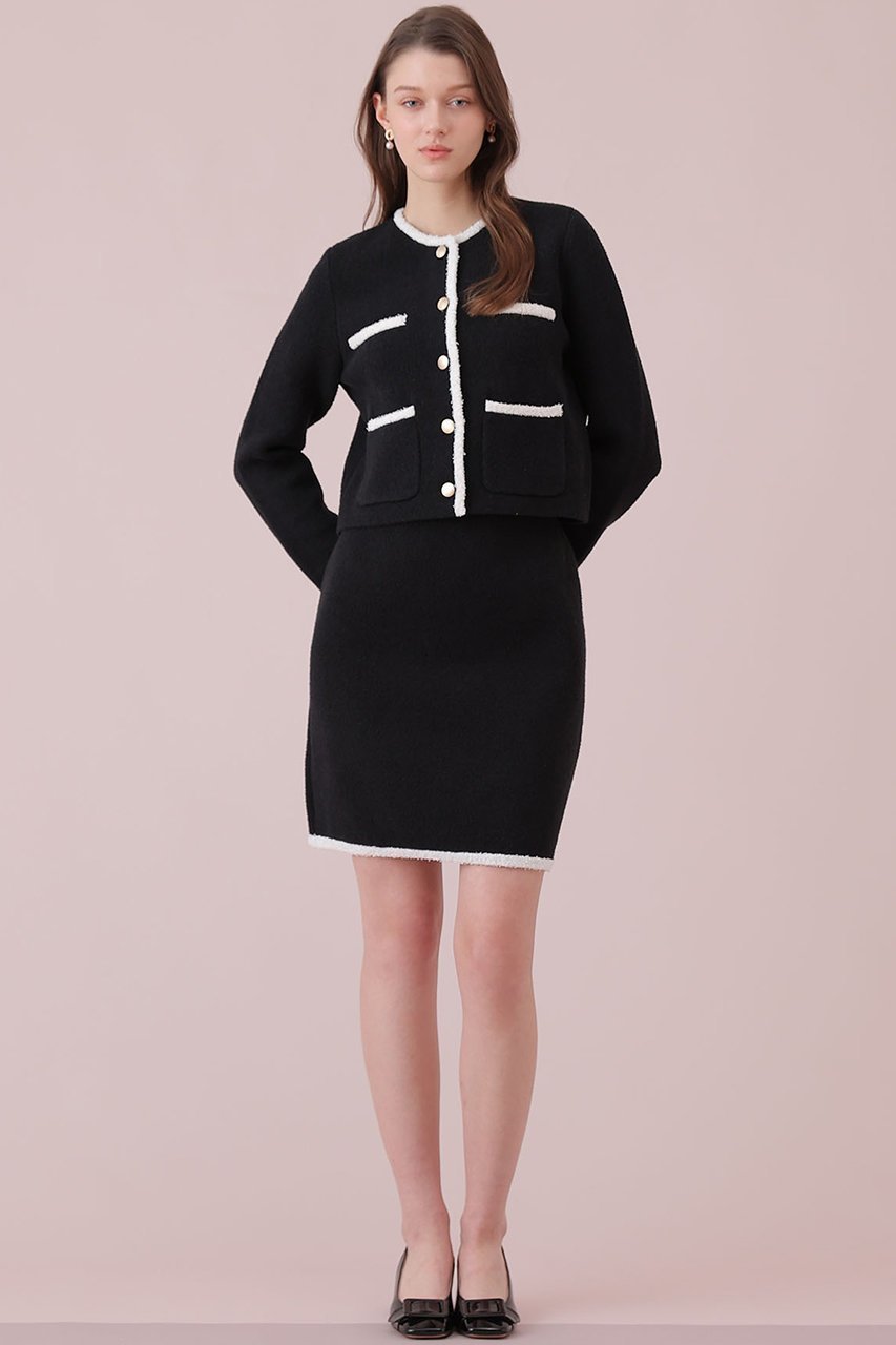 【アナイ/ANAYI】のコットンブークレ配色 カーディガン 人気、トレンドファッション・服の通販 founy(ファニー) 　ファッション　Fashion　レディースファッション　Fashion for Women　トップス・カットソー　Cut & Sew Tops　ニット　Knit Tops & Sweaters　カーディガン・羽織り　Layered Style Cardigans　おすすめ　Recommended / Our Picks　カーディガン　Cardigan, Knitwear　セットアップ　Set-Up, Coordinated Outfit　ダブル　Double, Double-Breasted　パイピング　Piping, Trim Design　ポケット　Pocket, Pocket Detail　春　Spring　other-8|ID: prp329100004874447 ipo3291000000036357886