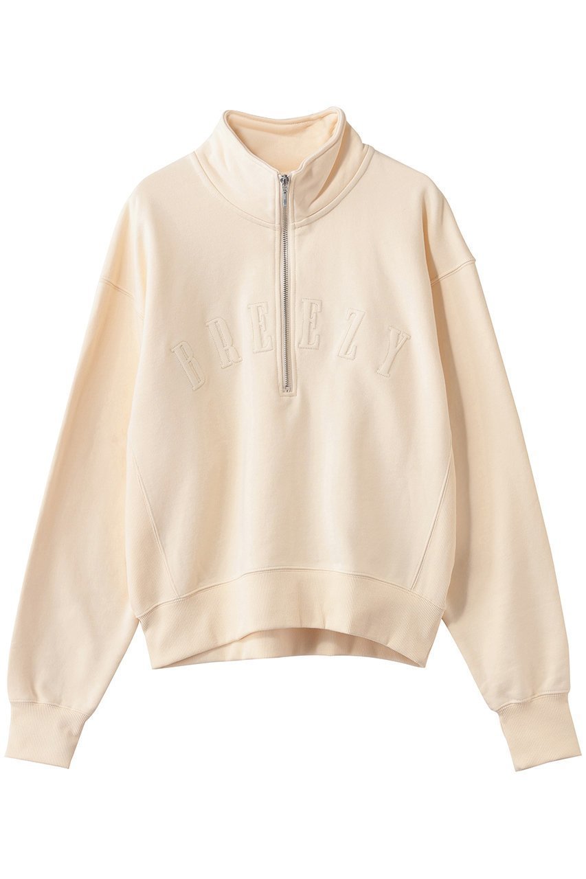 【アルアバイル/allureville】のハーフジップ刺繍プルオーバー 人気、トレンドファッション・服の通販 founy(ファニー) 　ファッション　Fashion　レディースファッション　Fashion for Women　トップス・カットソー　Cut & Sew Tops　シャツ・ブラウス・オフィスカジュアル　Elegant Blouses & Button-Ups　レディースパーカー・カジュアルフーディー　Casual Hoodies & Sweatshirts　ロングTシャツ・Tシャツ　Longline T-Shirts & Tees　カジュアルプルオーバー・ニットトップス　Pullovers & Knit Tops / Casual Pullovers　スウェット・クルーネックトップス　Sweatshirts & Crewnecks / Relaxed Fit Sweat Tops　カットソー・ベーシックTシャツ　Cut-and-Sewn Tops / Stretch Tees & Basics　スタイリッシュ　Stylish, Fashionable　デニム　Denim, Jeans Material　再入荷　Restock / Back in Stock　 other-1|ID: prp329100004874448 ipo3291000000036357887