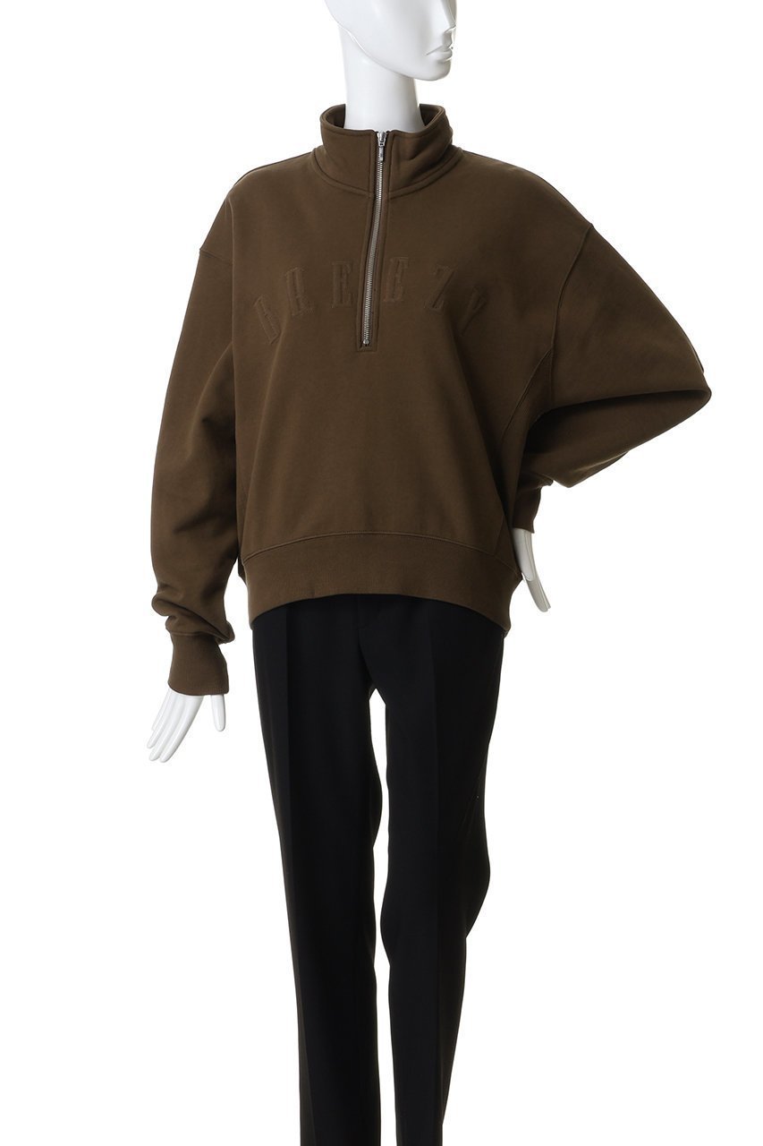 【アルアバイル/allureville】のハーフジップ刺繍プルオーバー 人気、トレンドファッション・服の通販 founy(ファニー) 　ファッション　Fashion　レディースファッション　Fashion for Women　トップス・カットソー　Cut & Sew Tops　シャツ・ブラウス・オフィスカジュアル　Elegant Blouses & Button-Ups　レディースパーカー・カジュアルフーディー　Casual Hoodies & Sweatshirts　ロングTシャツ・Tシャツ　Longline T-Shirts & Tees　カジュアルプルオーバー・ニットトップス　Pullovers & Knit Tops / Casual Pullovers　スウェット・クルーネックトップス　Sweatshirts & Crewnecks / Relaxed Fit Sweat Tops　カットソー・ベーシックTシャツ　Cut-and-Sewn Tops / Stretch Tees & Basics　スタイリッシュ　Stylish, Fashionable　デニム　Denim, Jeans Material　再入荷　Restock / Back in Stock　other-2|ID: prp329100004874448 ipo3291000000036357890