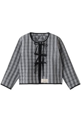 【エスゼット ブロックプリント/SZ Blockprints】 OUILTED JACKET DOUBLE THICK STRIPE リバーシブルジャケット人気、トレンドファッション・服の通販 founy(ファニー) ファッション Fashion レディースファッション Fashion for Women アウター Coat / Outerwear Collection レディースジャケット・軽アウター Jackets キルティング Quilted, Quilting クロップド Cropped, Short Length ジャケット Jacket, Outerwear ストライプ Stripe, Striped Pattern ダブル Double, Double-Breasted フロント Front, Front Design リバーシブル Reversible, Two-Sided リボン Ribbon, Bow |ID:prp329100004874450