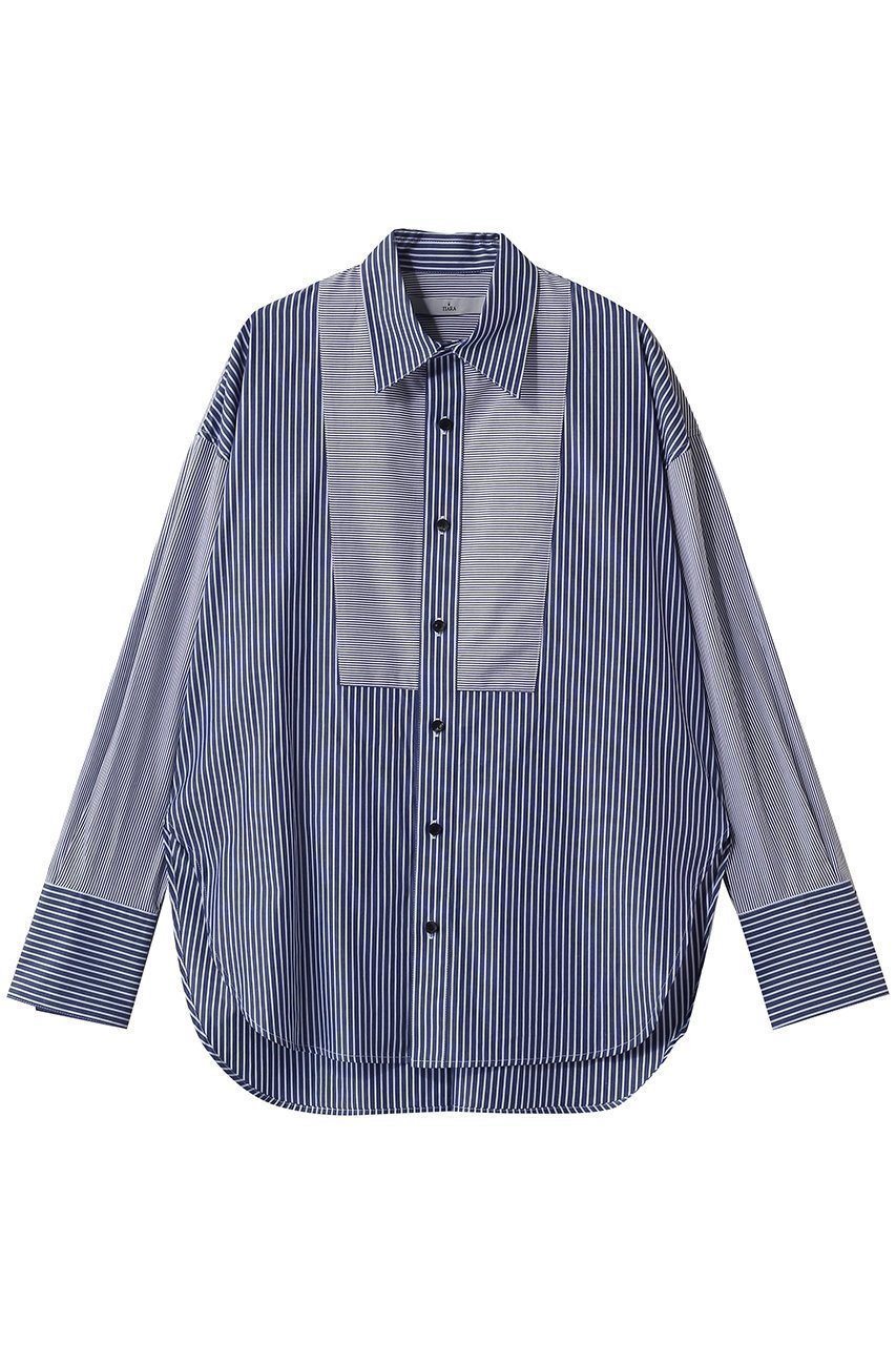 【ティアラ/Tiara】のビブヨークシャツ インテリア・キッズ・メンズ・レディースファッション・服の通販 founy(ファウニー) 　ファッション　Fashion　レディースファッション　Fashion for Women　トップス・カットソー　Cut & Sew Tops　シャツ・ブラウス・オフィスカジュアル　Elegant Blouses & Button-Ups　ストライプ　Stripe, Striped Pattern　スリーブ　Sleeve, Long Sleeve / Short Sleeve　デニム　Denim, Jeans Material　ミックス　Mix, Mixed Style　ヨーク　Yoke, Yoke Design　ロング　Long, Long-Length　ミックス|ID: prp329100004874456 ipo3291000000036700724