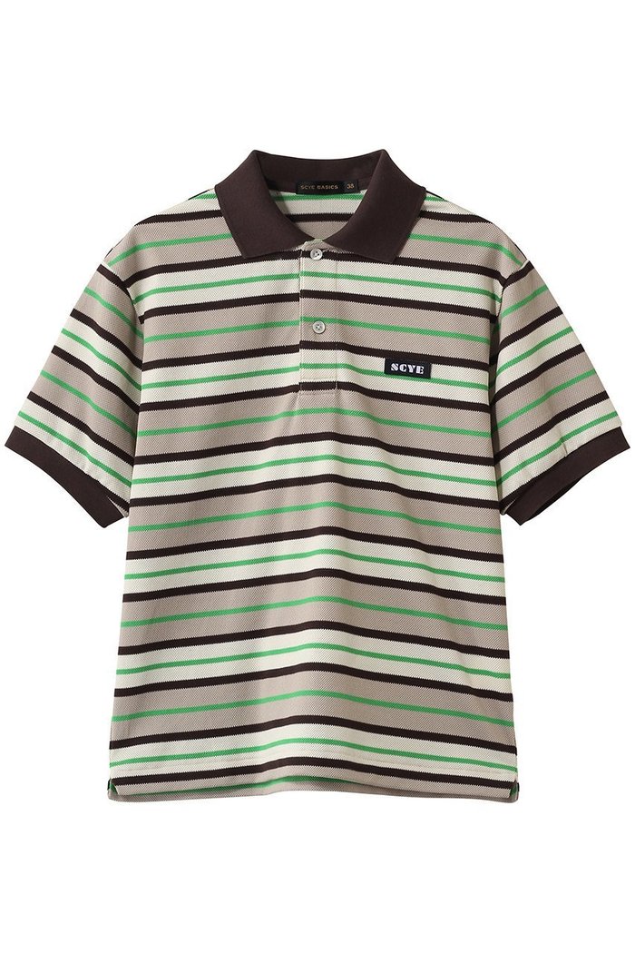 【サイ サイベーシックス/Scye SCYE BASICS】の【SCYE BASICS】Striped Cotton Pique ポロ シャツ インテリア・キッズ・メンズ・レディースファッション・服の通販 founy(ファニー) https://founy.com/ ファッション Fashion レディースファッション Fashion for Women トップス・カットソー Cut & Sew Tops シャツ・ブラウス・オフィスカジュアル Elegant Blouses & Button-Ups ポロシャツ・きれいめカジュアル Smart-Casual Polo Tops 春 Spring 鹿の子 Piqué, Kanoko Fabric スタンダード Standard, Basic バランス Balance, Style Balance ボックス Boxy, Box Shape ボーダー Border, Stripe ポロシャツ Polo Shirt, Collared Tee 無地 Plain, Solid Color レトロ Retro, Vintage Style S/S・春夏 SS, Spring/Summer, Warm Season 夏 Summer |ID: prp329100004874459 ipo3291000000036357975
