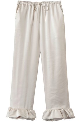 【ウーア/Uhr】のサテン ラッフル ヘム パンツ 人気、トレンドファッション・服の通販 founy(ファニー) ファッション Fashion レディースファッション Fashion for Women パンツ Pants & Trousers エレガント 上品 Elegant サテン Satin, Glossy Fabric ラッフル Ruffle, Frill ロング Long, Long-Length |ID:prp329100004874465