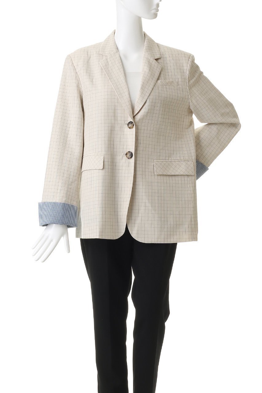 【ウーア/Uhr】のコンヴァーチブル カフ ジャケット 人気、トレンドファッション・服の通販 founy(ファニー) 　ファッション　Fashion　レディースファッション　Fashion for Women　アウター　Coat / Outerwear Collection　レディースジャケット・軽アウター　Jackets　カフス　Cuff Design　シンプル　Simple, Minimal　ジャケット　Jacket, Outerwear　スリーブ　Sleeve, Long Sleeve / Short Sleeve　チェック　Check, Plaid, Tartan　ロング　Long, Long-Length　夏　Summer　春　Spring　S/S・春夏　SS, Spring/Summer, Warm Season　other-2|ID: prp329100004874467 ipo3291000000036358037