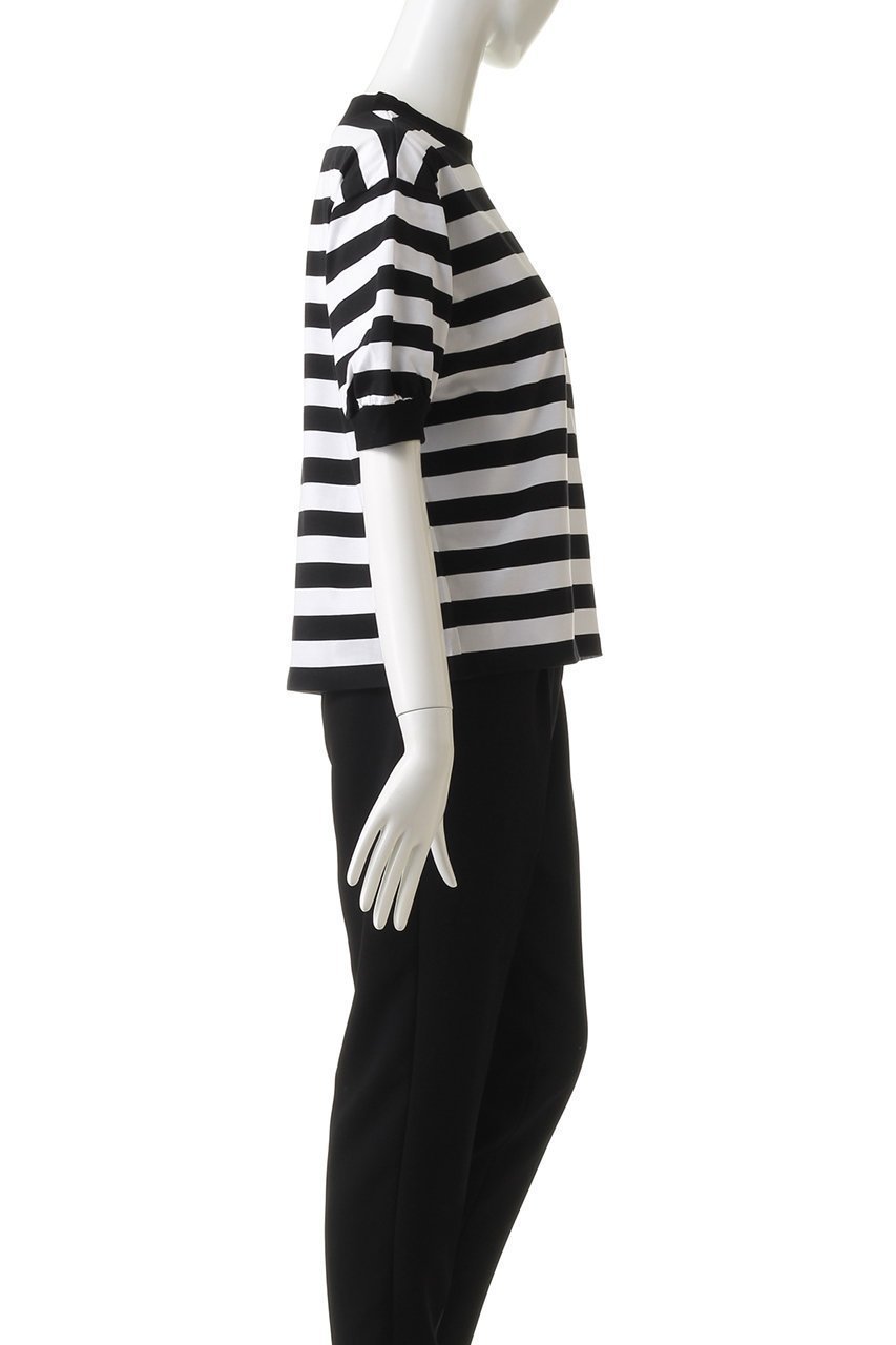 【スリー ドッツ/three dots】のビッグストライプ パフTシャツ 人気、トレンドファッション・服の通販 founy(ファニー) 　ファッション　Fashion　レディースファッション　Fashion for Women　トップス・カットソー　Cut & Sew Tops　シャツ・ブラウス・オフィスカジュアル　Elegant Blouses & Button-Ups　ロングTシャツ・Tシャツ　Longline T-Shirts & Tees　カットソー・ベーシックTシャツ　Cut-and-Sewn Tops / Stretch Tees & Basics　ショート　Short, Short Length　ストライプ　Stripe, Striped Pattern　スリーブ　Sleeve, Long Sleeve / Short Sleeve　ビッグ　Big, Oversized　モックネック　Mock Neck, Short Turtleneck　other-3|ID: prp329100004874489 ipo3291000000036358192