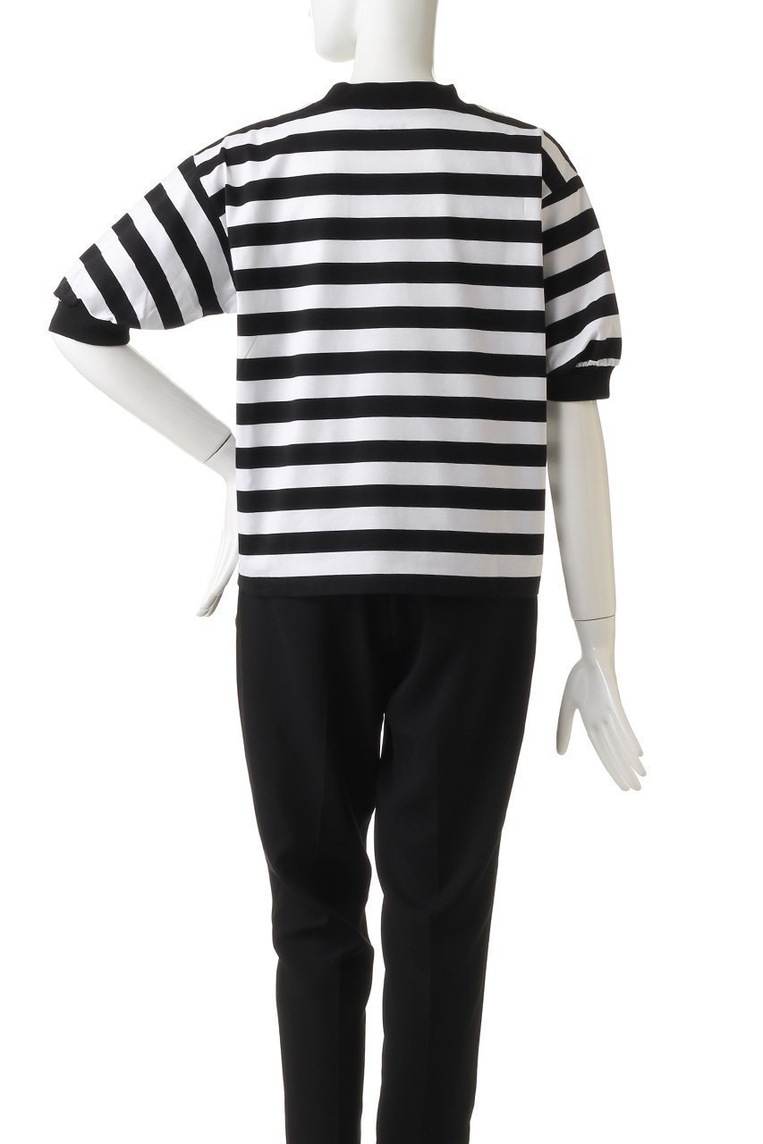 【スリー ドッツ/three dots】のビッグストライプ パフTシャツ 人気、トレンドファッション・服の通販 founy(ファニー) 　ファッション　Fashion　レディースファッション　Fashion for Women　トップス・カットソー　Cut & Sew Tops　シャツ・ブラウス・オフィスカジュアル　Elegant Blouses & Button-Ups　ロングTシャツ・Tシャツ　Longline T-Shirts & Tees　カットソー・ベーシックTシャツ　Cut-and-Sewn Tops / Stretch Tees & Basics　ショート　Short, Short Length　ストライプ　Stripe, Striped Pattern　スリーブ　Sleeve, Long Sleeve / Short Sleeve　ビッグ　Big, Oversized　モックネック　Mock Neck, Short Turtleneck　other-4|ID: prp329100004874489 ipo3291000000036358193