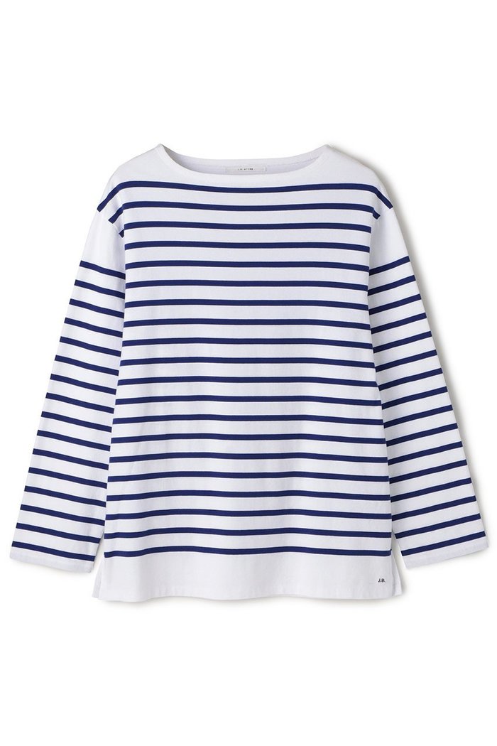 【ジェービーアタイア/J.B. ATTIRE】のCHAMB RY BASQUE SHIRT インテリア・キッズ・メンズ・レディースファッション・服の通販 founy(ファニー) https://founy.com/ ファッション Fashion レディースファッション Fashion for Women トップス・カットソー Cut & Sew Tops シャツ・ブラウス・オフィスカジュアル Elegant Blouses & Button-Ups ロングTシャツ・Tシャツ Longline T-Shirts & Tees カットソー・ベーシックTシャツ Cut-and-Sewn Tops / Stretch Tees & Basics スリーブ Sleeve, Long Sleeve / Short Sleeve バスク Basque, Basque Style バランス Balance, Style Balance ボーダー Border, Stripe ロング Long, Long-Length |ID: prp329100004874507 ipo3291000000036358318