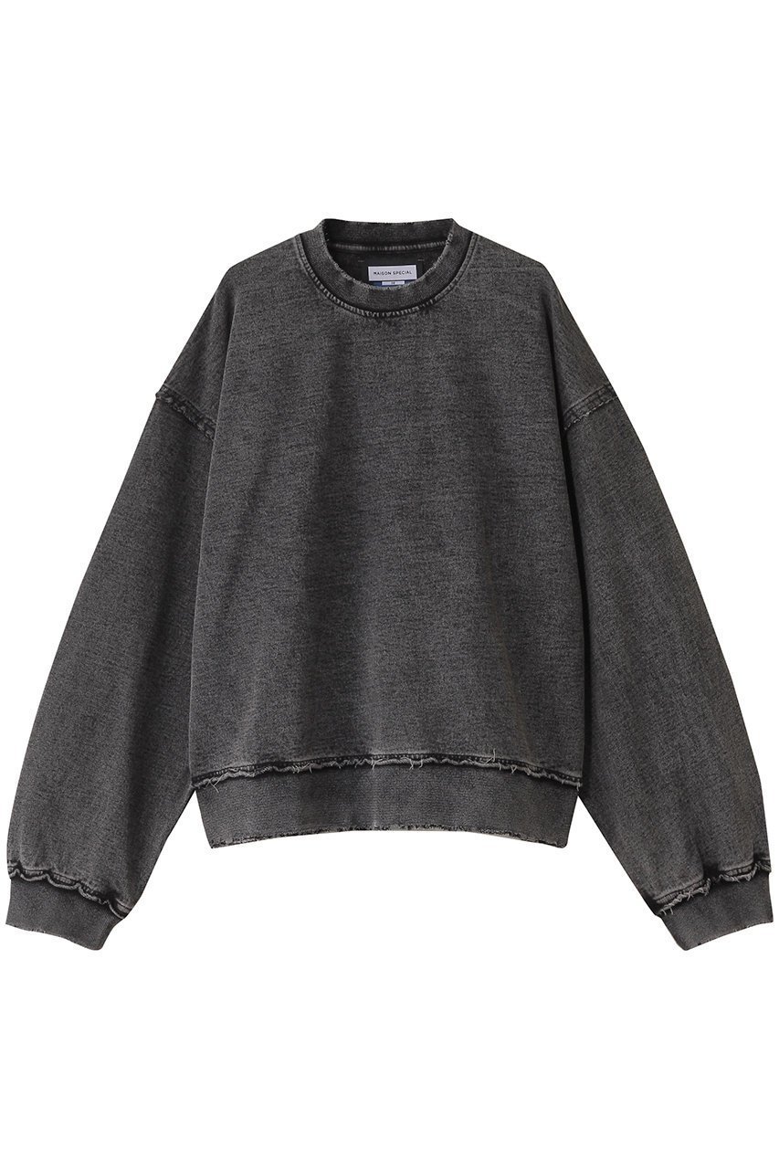 【メゾンスペシャル/MAISON SPECIAL】の【UNISEX】加工裏毛クルーネックPO 人気、トレンドファッション・服の通販 founy(ファニー) 　ファッション　Fashion　レディースファッション　Fashion for Women　トップス・カットソー　Cut & Sew Tops　シャツ・ブラウス・オフィスカジュアル　Elegant Blouses & Button-Ups　レディースパーカー・カジュアルフーディー　Casual Hoodies & Sweatshirts　ロングTシャツ・Tシャツ　Longline T-Shirts & Tees　スウェット・クルーネックトップス　Sweatshirts & Crewnecks / Relaxed Fit Sweat Tops　カットソー・ベーシックTシャツ　Cut-and-Sewn Tops / Stretch Tees & Basics　ユニセックス　Unisex, Genderless　カットオフ　Cut-Off Design　デニム　Denim, Jeans Material　トレンド　Trend, Trending Now　リラックス　Relax, Relaxed Fit　ワイド　Wide, Wide Fit　 other-1|ID: prp329100004874547 ipo3291000000036358641