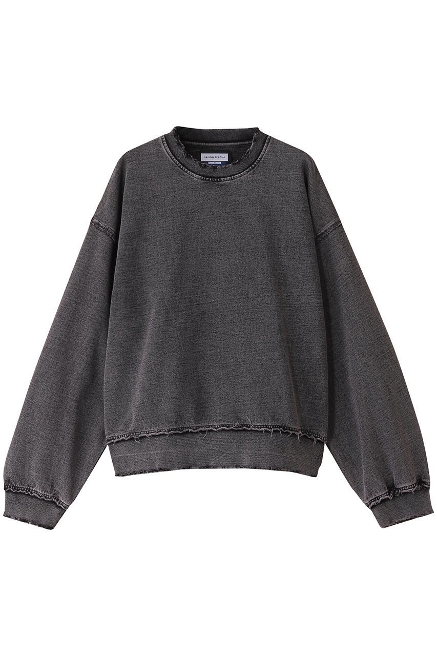 【メゾンスペシャル/MAISON SPECIAL】の【UNISEX】加工裏毛クルーネックPO インテリア・キッズ・メンズ・レディースファッション・服の通販 founy(ファニー) 　ファッション　Fashion　レディースファッション　Fashion for Women　トップス・カットソー　Cut & Sew Tops　シャツ・ブラウス・オフィスカジュアル　Elegant Blouses & Button-Ups　レディースパーカー・カジュアルフーディー　Casual Hoodies & Sweatshirts　ロングTシャツ・Tシャツ　Longline T-Shirts & Tees　スウェット・クルーネックトップス　Sweatshirts & Crewnecks / Relaxed Fit Sweat Tops　カットソー・ベーシックTシャツ　Cut-and-Sewn Tops / Stretch Tees & Basics　ユニセックス　Unisex, Genderless　カットオフ　Cut-Off Design　デニム　Denim, Jeans Material　トレンド　Trend, Trending Now　リラックス　Relax, Relaxed Fit　ワイド　Wide, Wide Fit　LVD(ラベンダー)|ID: prp329100004874547 ipo3291000000036358643
