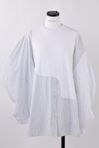 【ナゴンスタンス/nagonstans】のソフト天竺 SH ロングTシャツ 人気、トレンドファッション・服の通販 founy(ファニー) ファッション Fashion レディースファッション Fashion for Women トップス・カットソー Cut & Sew Tops シャツ・ブラウス・オフィスカジュアル Elegant Blouses & Button-Ups ロングTシャツ・Tシャツ Longline T-Shirts & Tees カットソー・ベーシックTシャツ Cut-and-Sewn Tops / Stretch Tees & Basics アシンメトリー Asymmetrical Style カットソー Cut and Sewn Top スリーブ Sleeve, Long Sleeve / Short Sleeve ドッキング Docking, Mixed Material ロング Long, Long-Length thumbnail Salt|ID: prp329100004874553 ipo3291000000036358691